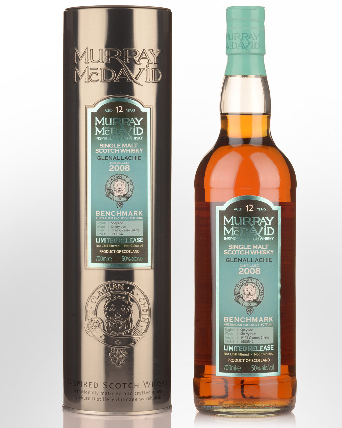 2008 Murray McDavid Benchmark Single Cask Glenallachie 12 Year Old Single Malt Scotch Whisky (700ml) - Australian Exclusive