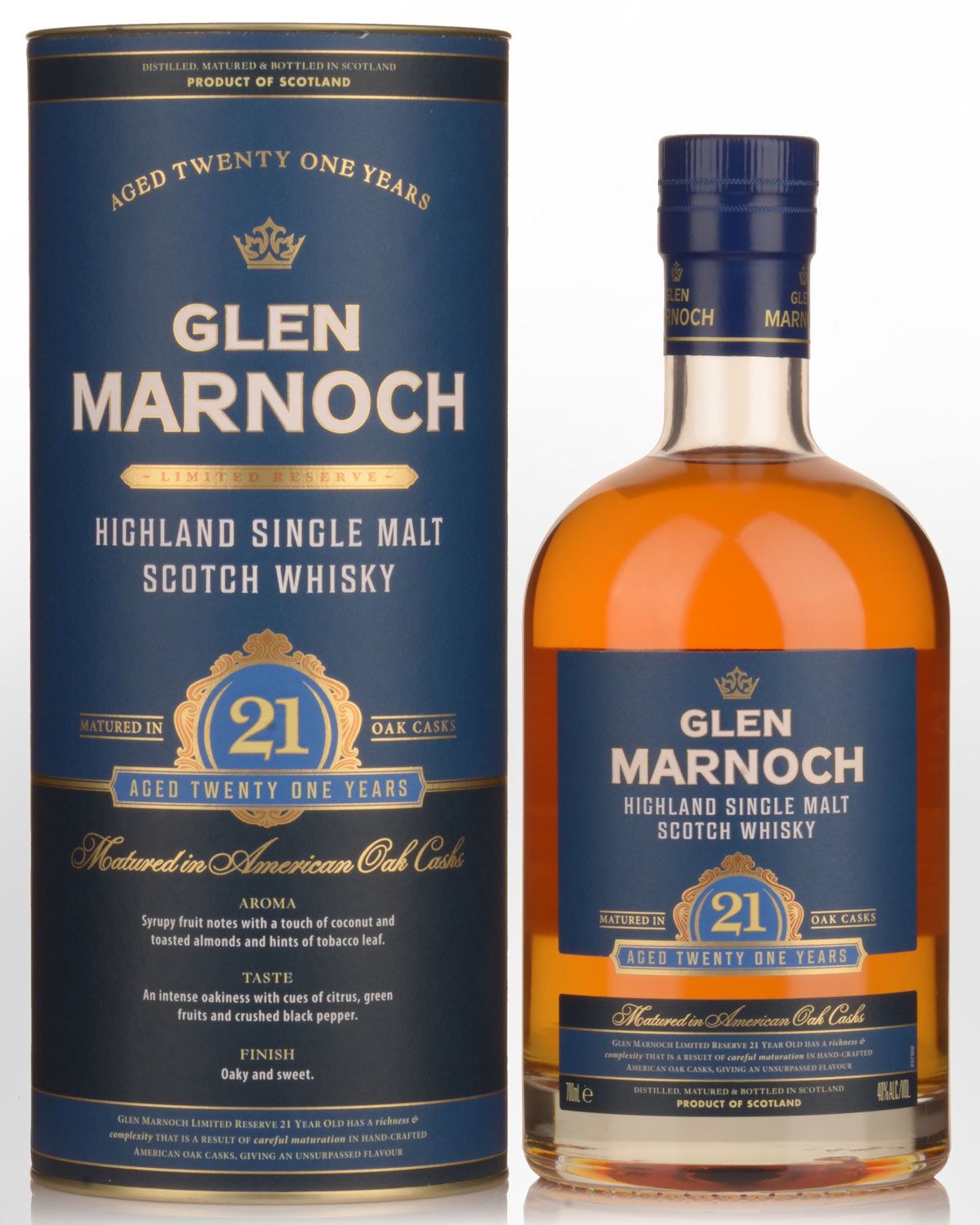 Glen Marnoch 21 Year Old Single Malt Scotch Whisky (700ml)