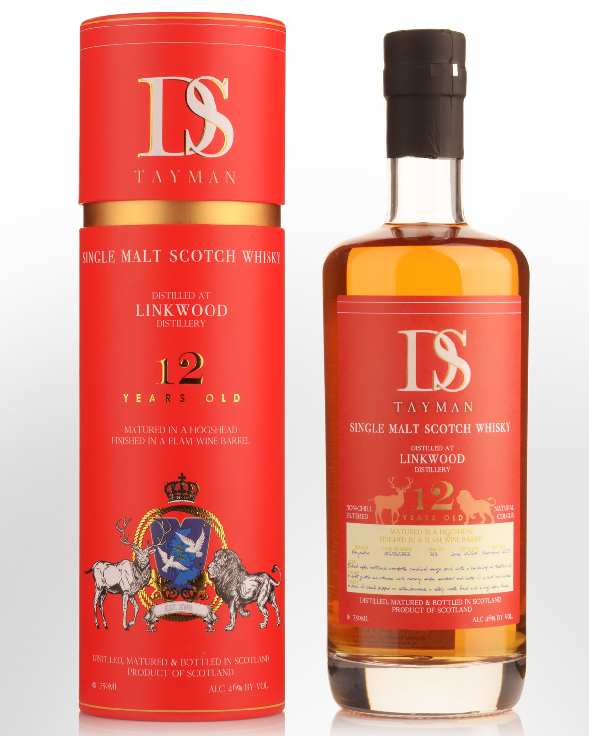 DS Tayman Linkwood 12 Year Old Second Edition Single Malt Scotch Whisky (700ml)
