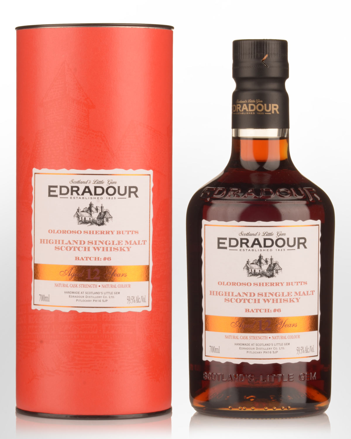 2012 Edradour Oloroso Cask Batch #6 12 Year Old Cask Strength Single Malt Scotch Whisky (700ml)