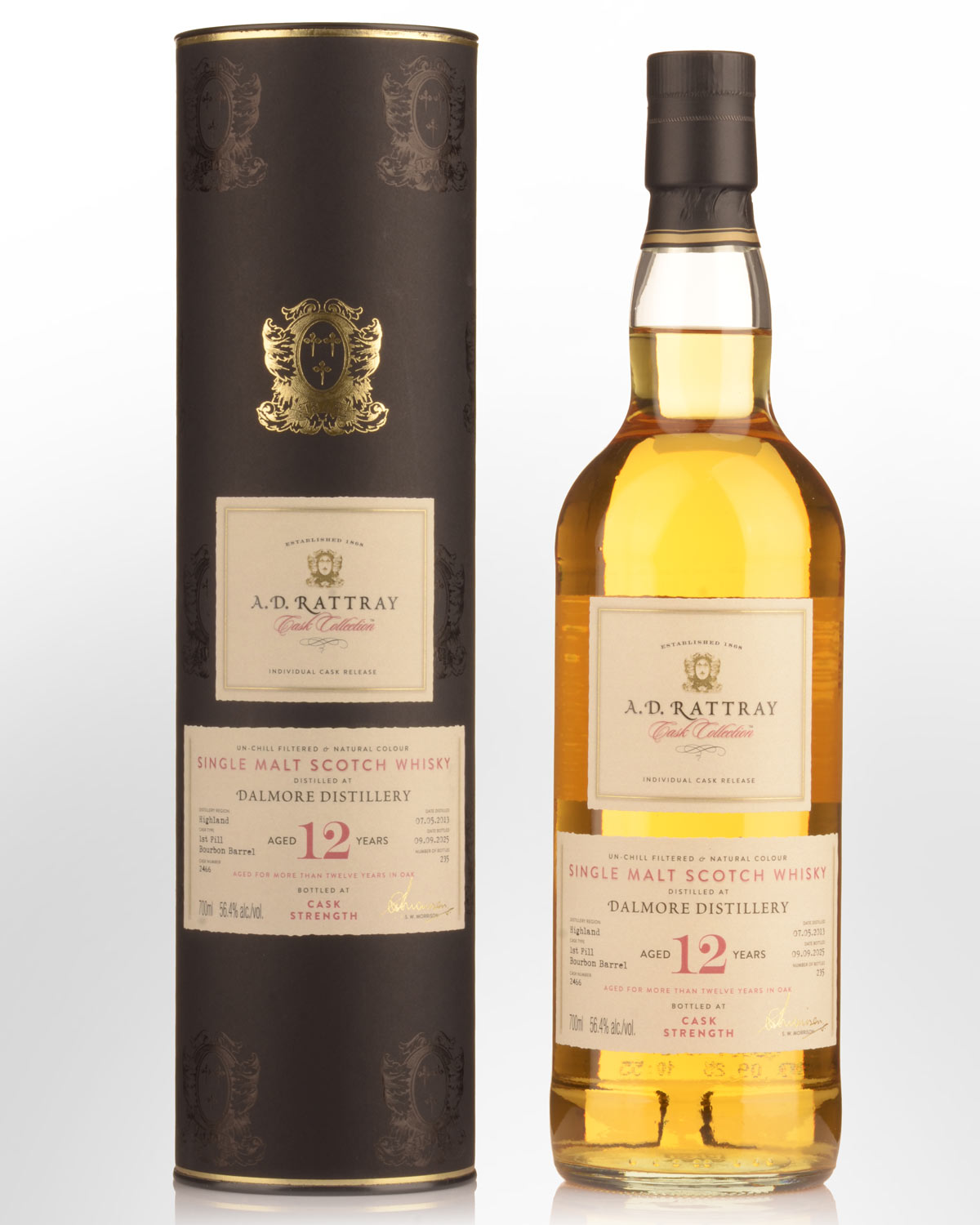 2013 A.D. Rattray Cask Collection Dalmore 12 Year Old Cask Strength Single Malt Scotch Whisky (700ml)