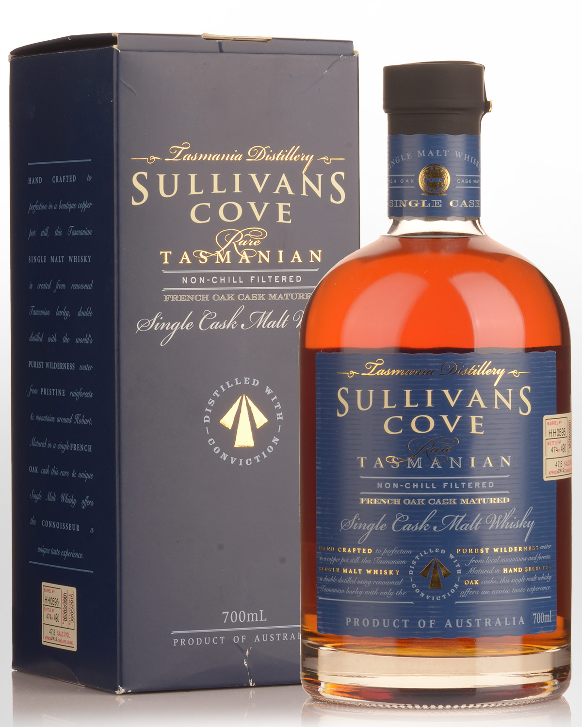 Sullivans Cove Single Cask French Oak Barrel HH0595 Single Malt Australian Whisky (700ml)