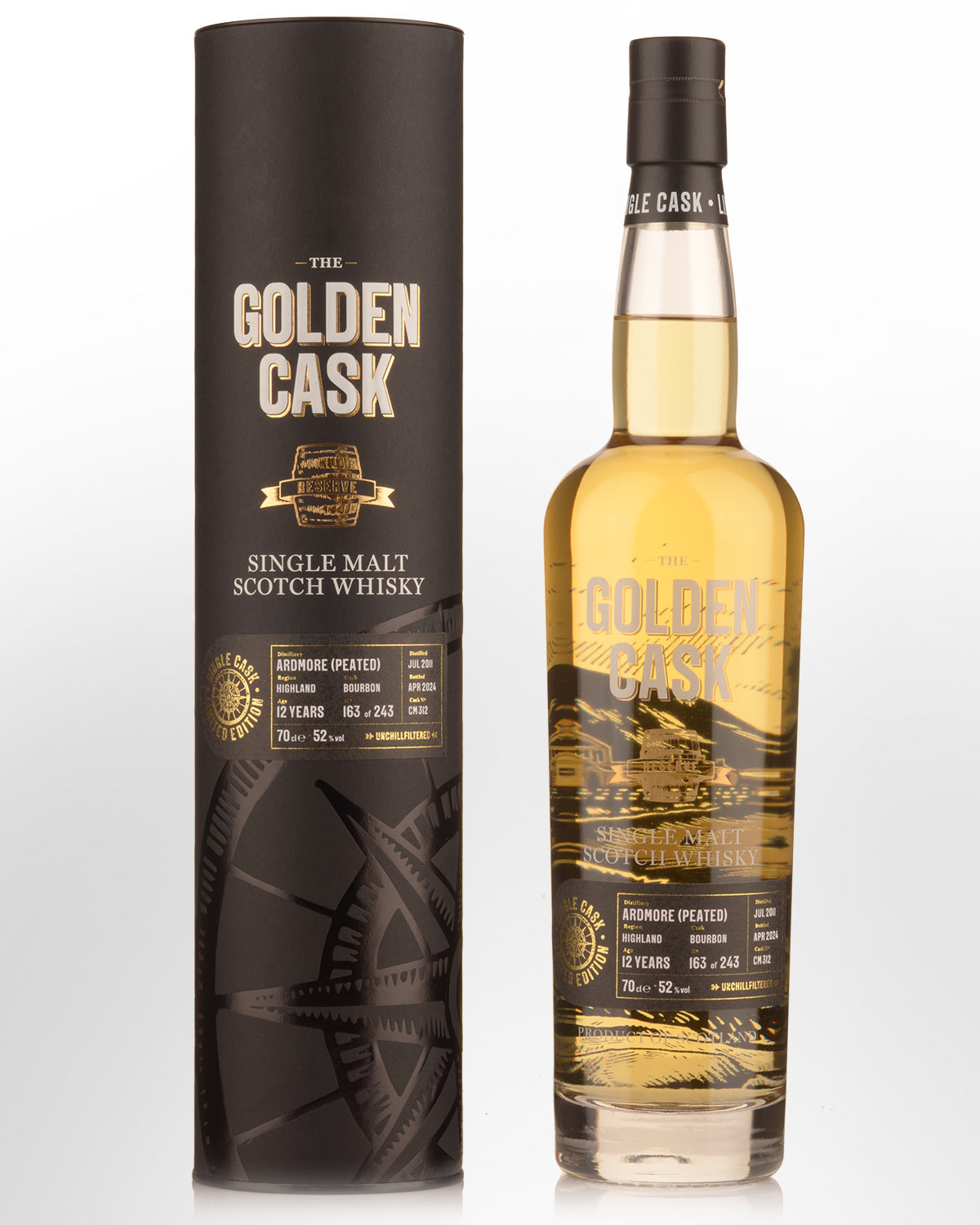 2011 House of MacDuff The Golden Cask Ardmore 12 Year Old Cask Strength Single Malt Scotch Whisky (700ml)