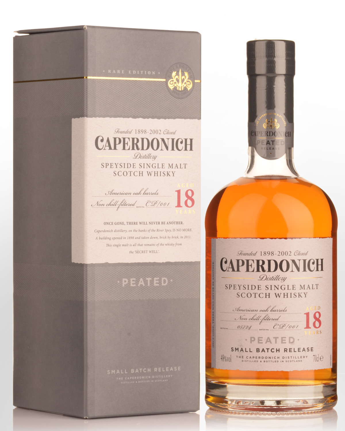 Caperdonich Peated 18 Year Old Single Malt Scotch Whisky (700ml ...