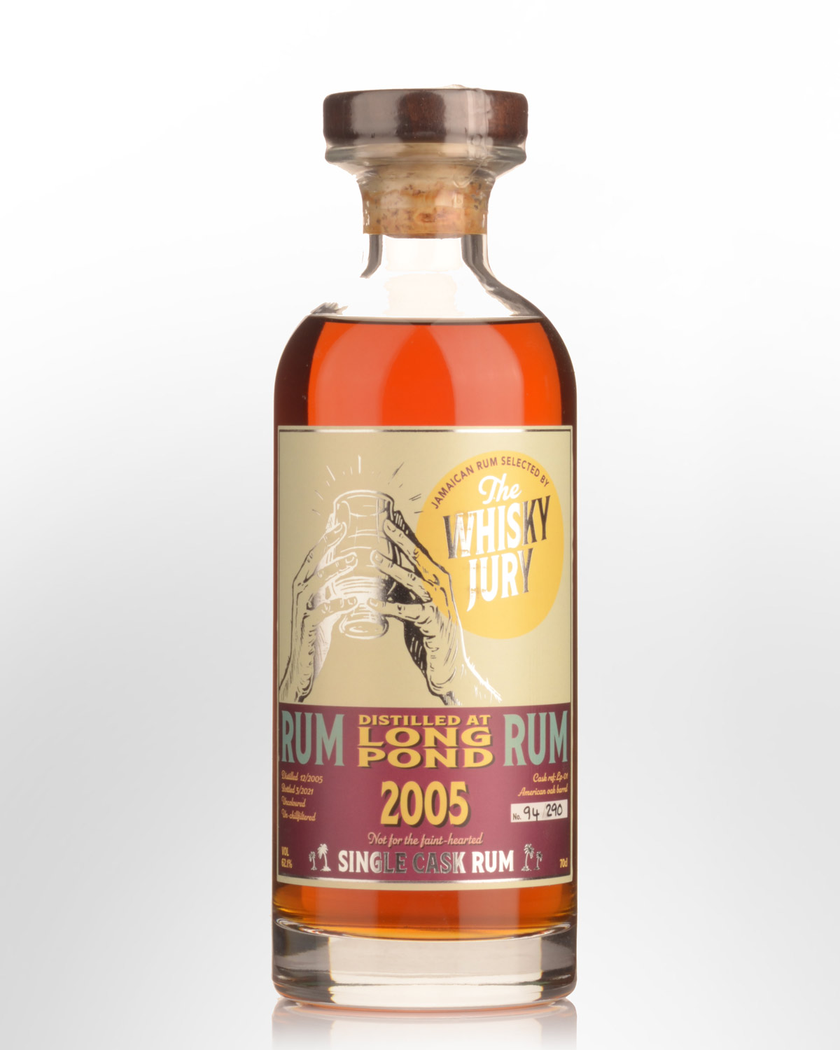 2005 The Whisky Jury Long Pond Single Cask 15 Year Old Cask Strength Jamaica Rum (700ml)