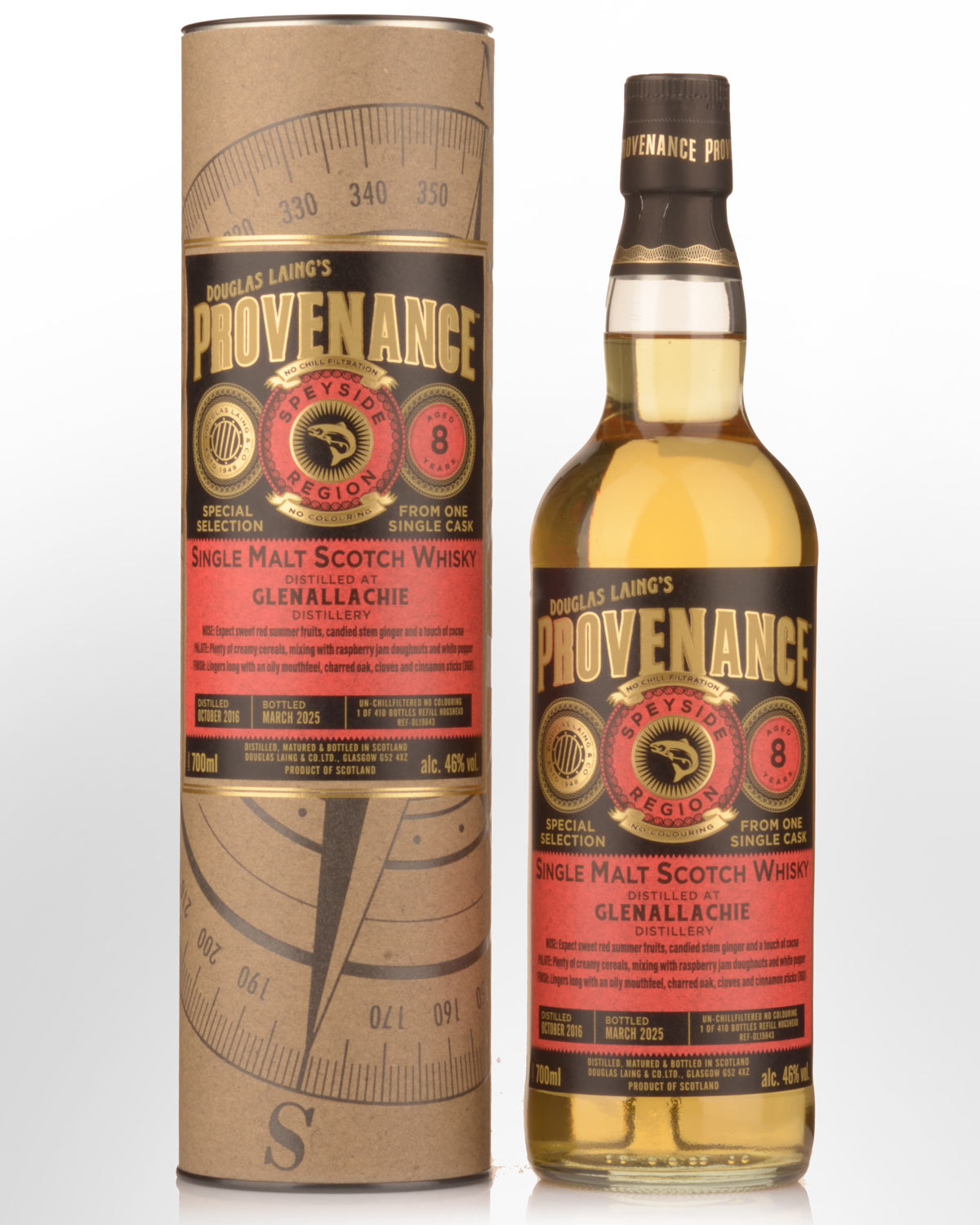 2016 Douglas Laing & Co. Provenance Glenallachie 8 Year Old Single Malt Scotch Whisky (700ml)