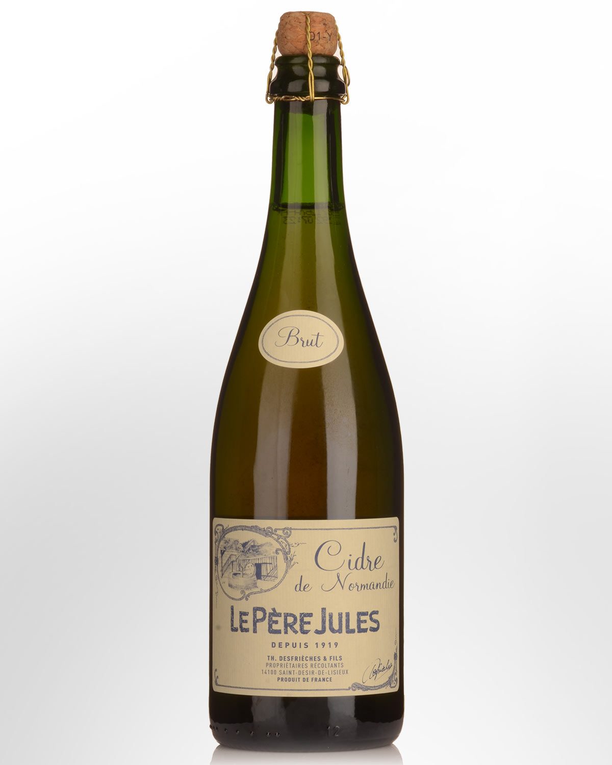 Leon Desfrieches et Fils Le Pere Jules Pays d'Auge Cidre Brut (Dry Apple Cider 750ml)