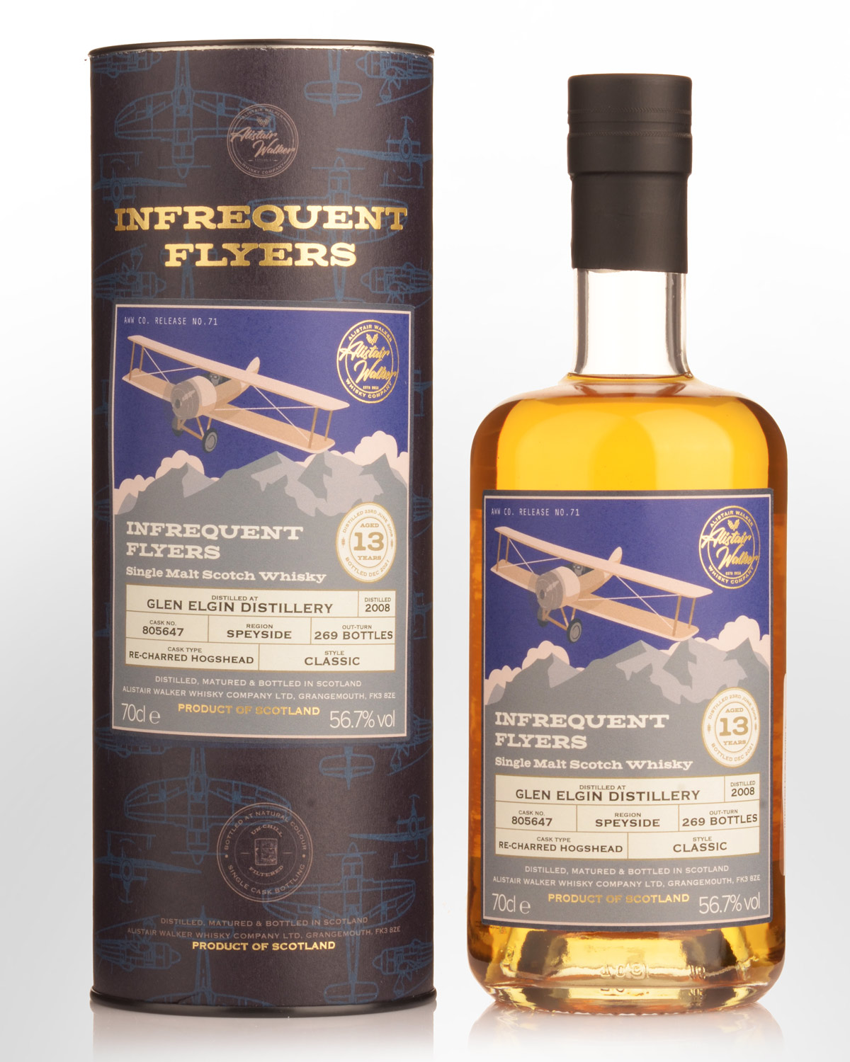 2008 Infrequent Flyers Glen Elgin Single Cask No.805647 13 Year Old Cask Strength Single Malt Scotch Whisky (700ml)