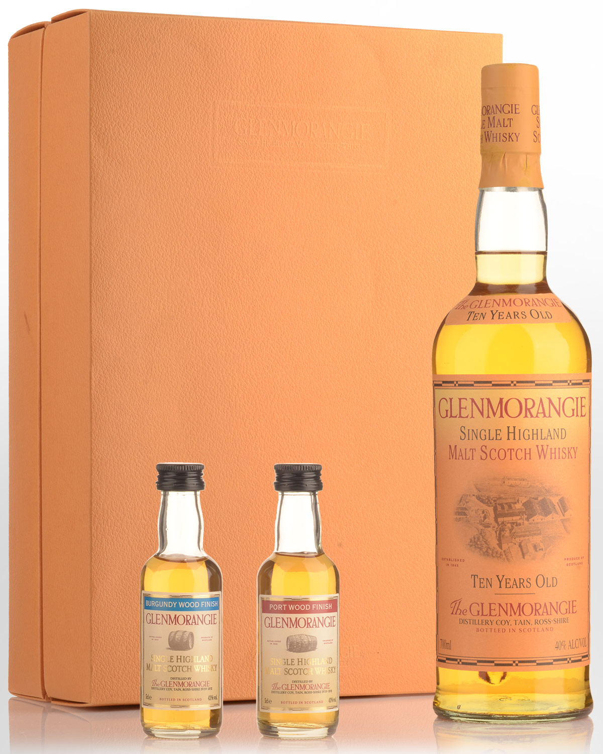 Glenmorangie 10 Year Old 1990s Gift Pack with 2 x Miniatures Single Malt Scotch Whisky (700ml & 2x50ml)