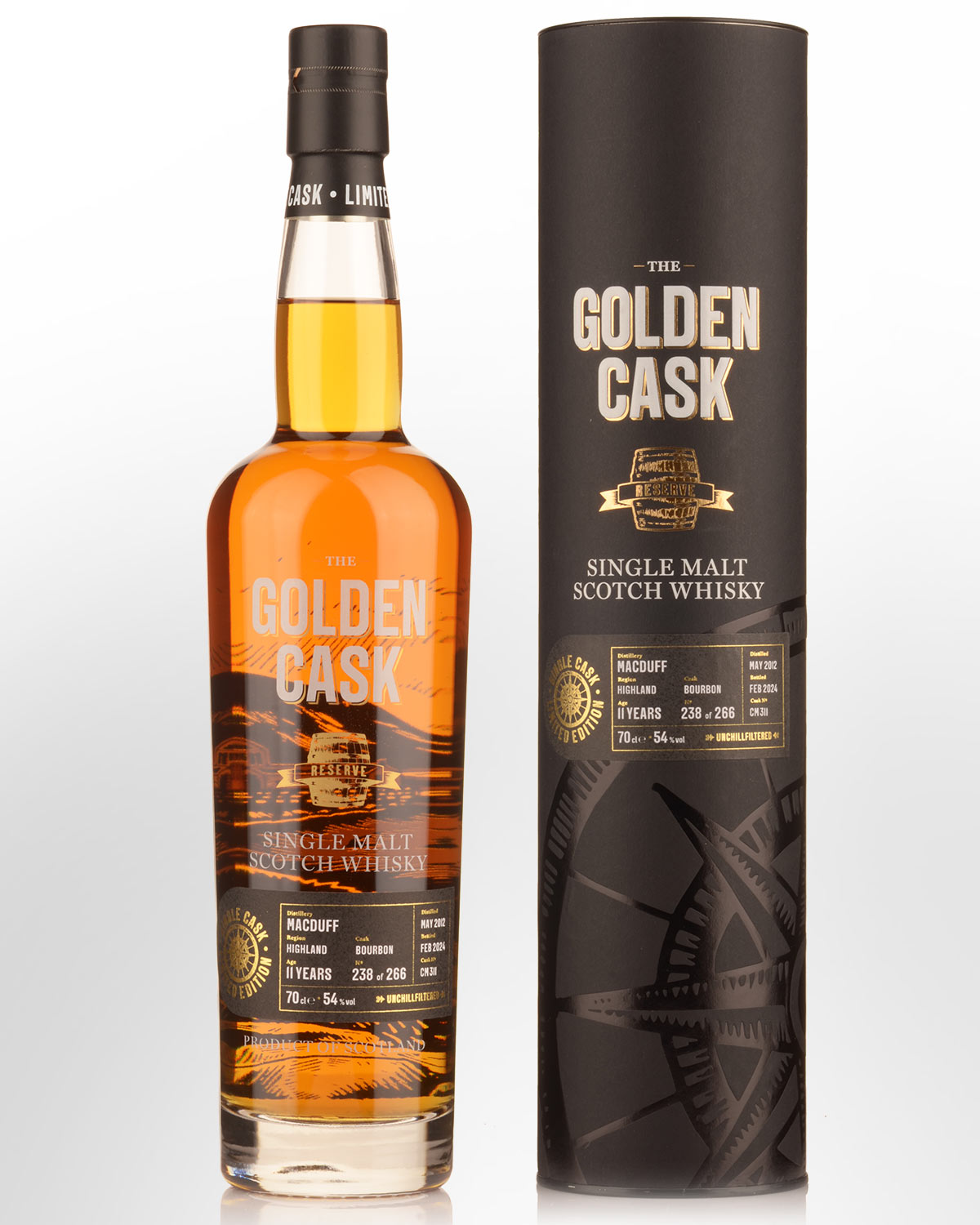 2012 House of MacDuff The Golden Cask Macduff 11 Year Old Cask Strength Single Malt Scotch Whisky (700ml)