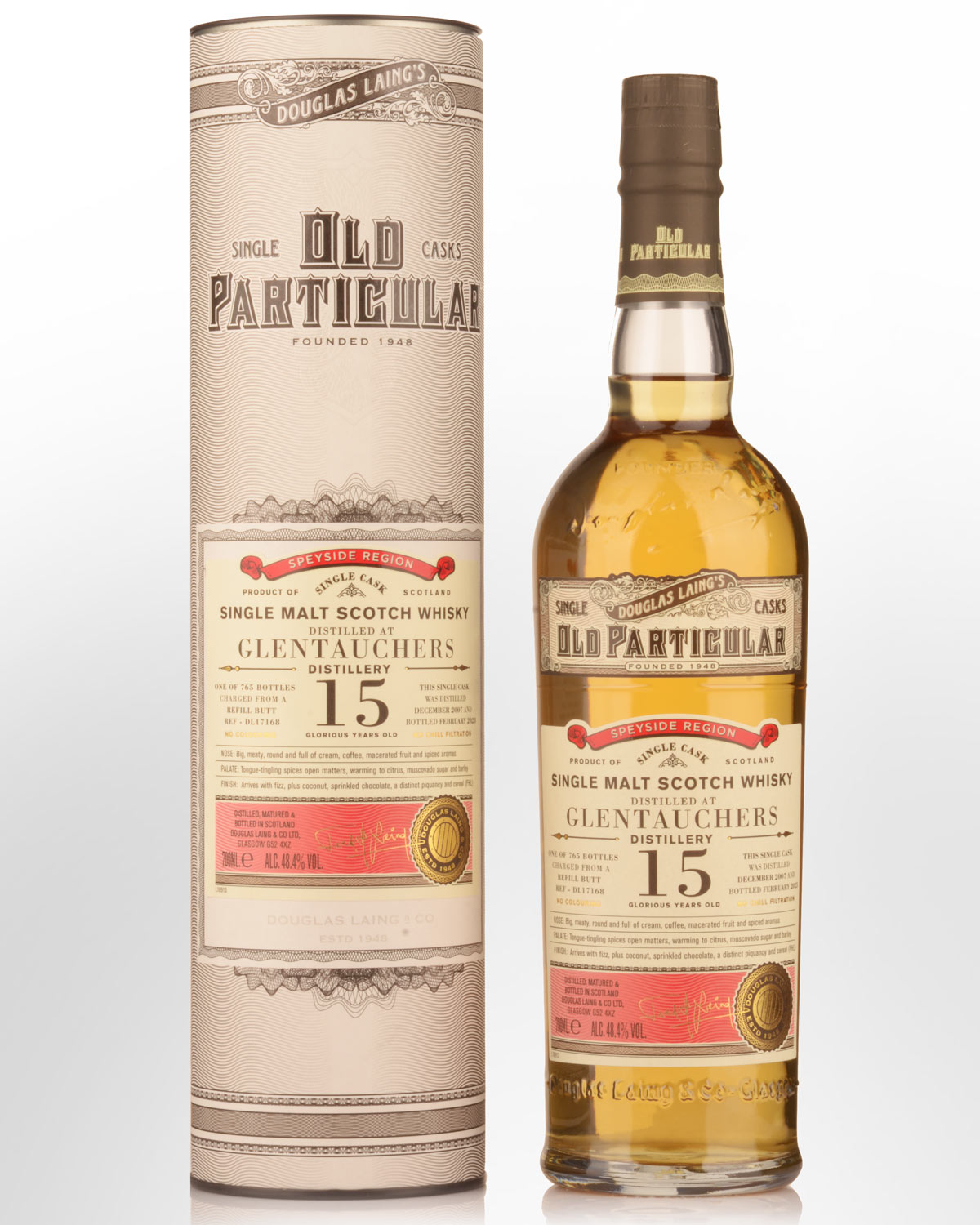 2007 Douglas Laing & Co. Old Particular Single Cask Glentauchers 15 Year Old Single Malt Scotch Whisky (700ml)