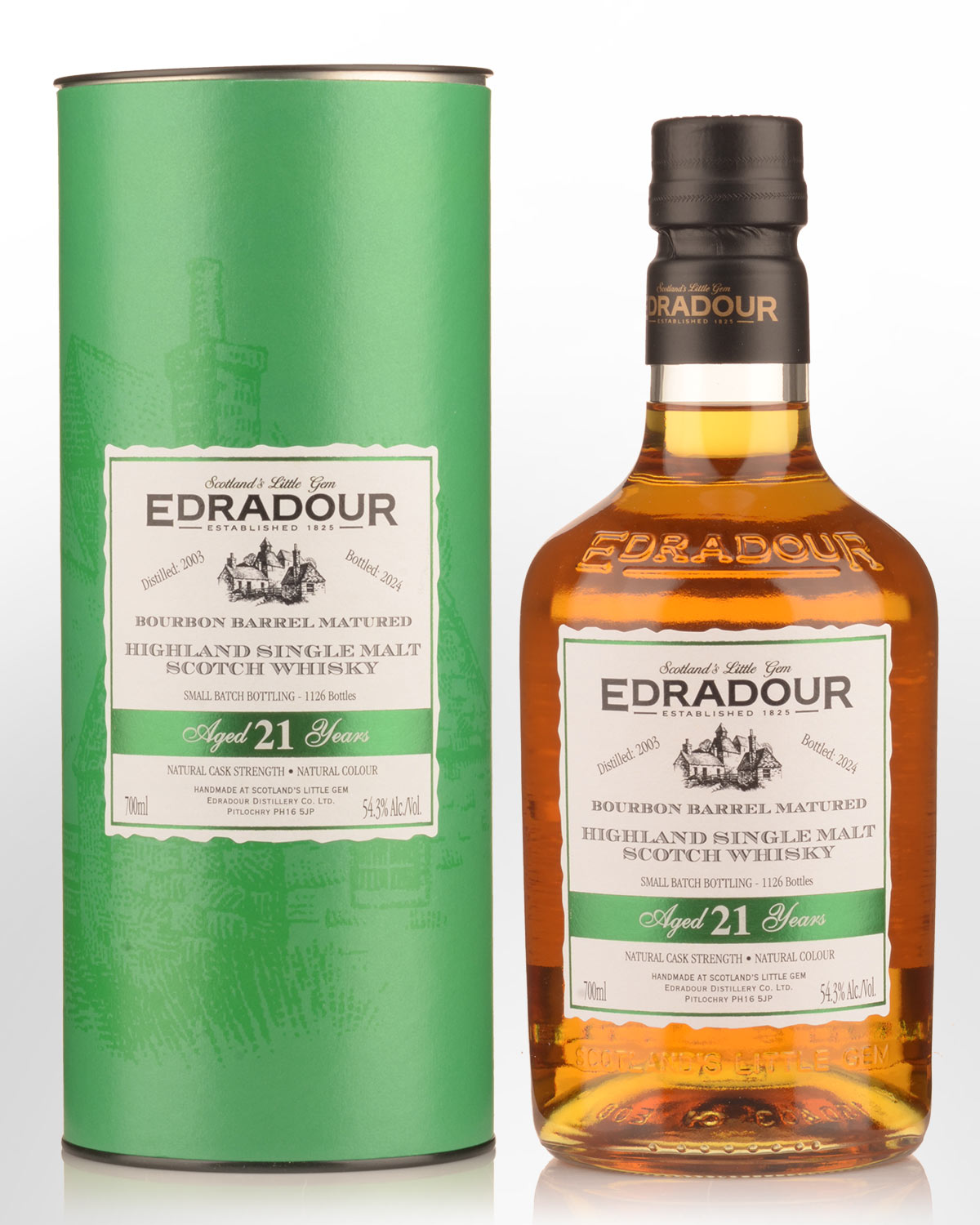 2003 Edradour 21 Year Old Small Batch Cask Strength Single Malt Scotch Whisky (700ml)