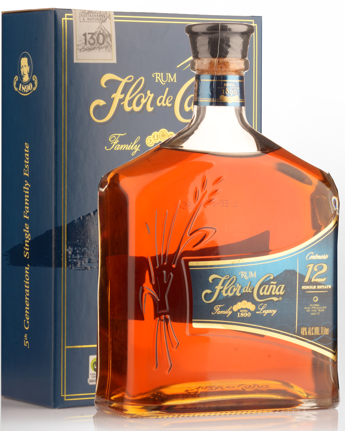 Flor de Cana Centenario 12 Year Old Rum (1000ml)