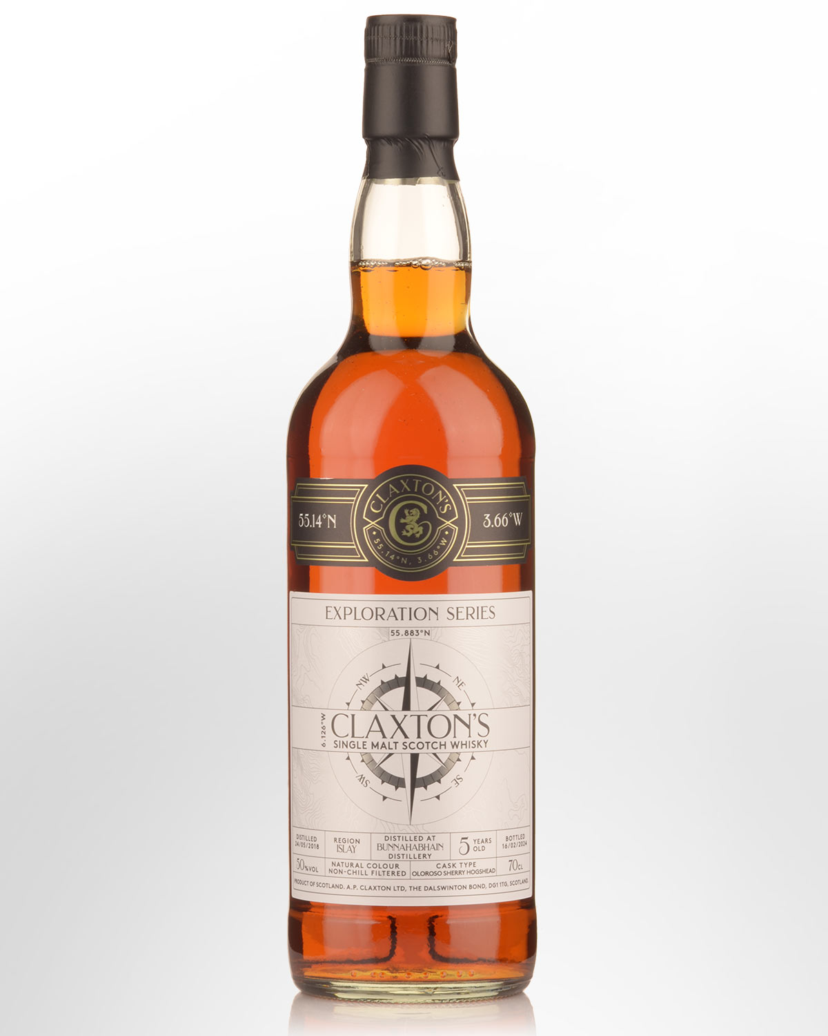 2018 Claxton's Exploration Series Bunnahabhain 5 Year Old Single Cask Single Malt Scotch Whisky (700ml)