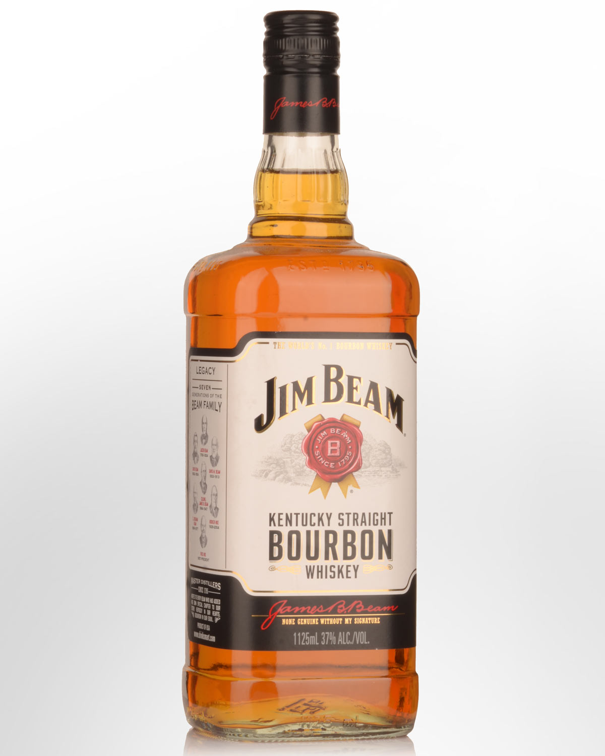 Jim Beam White Label Bourbon Whiskey (1125ml)