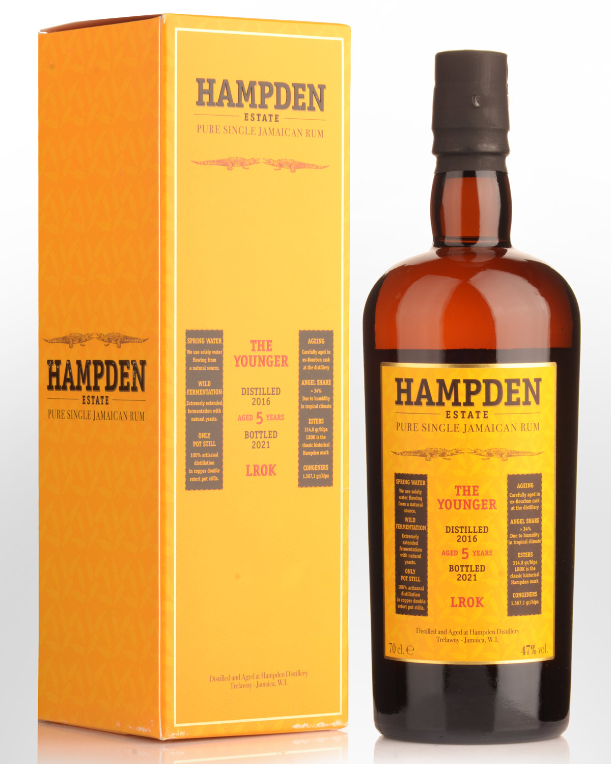 2016 Hampden Estate "The Younger" 5 Year Old LROK Pure Single Jamaica Rum (700ml)