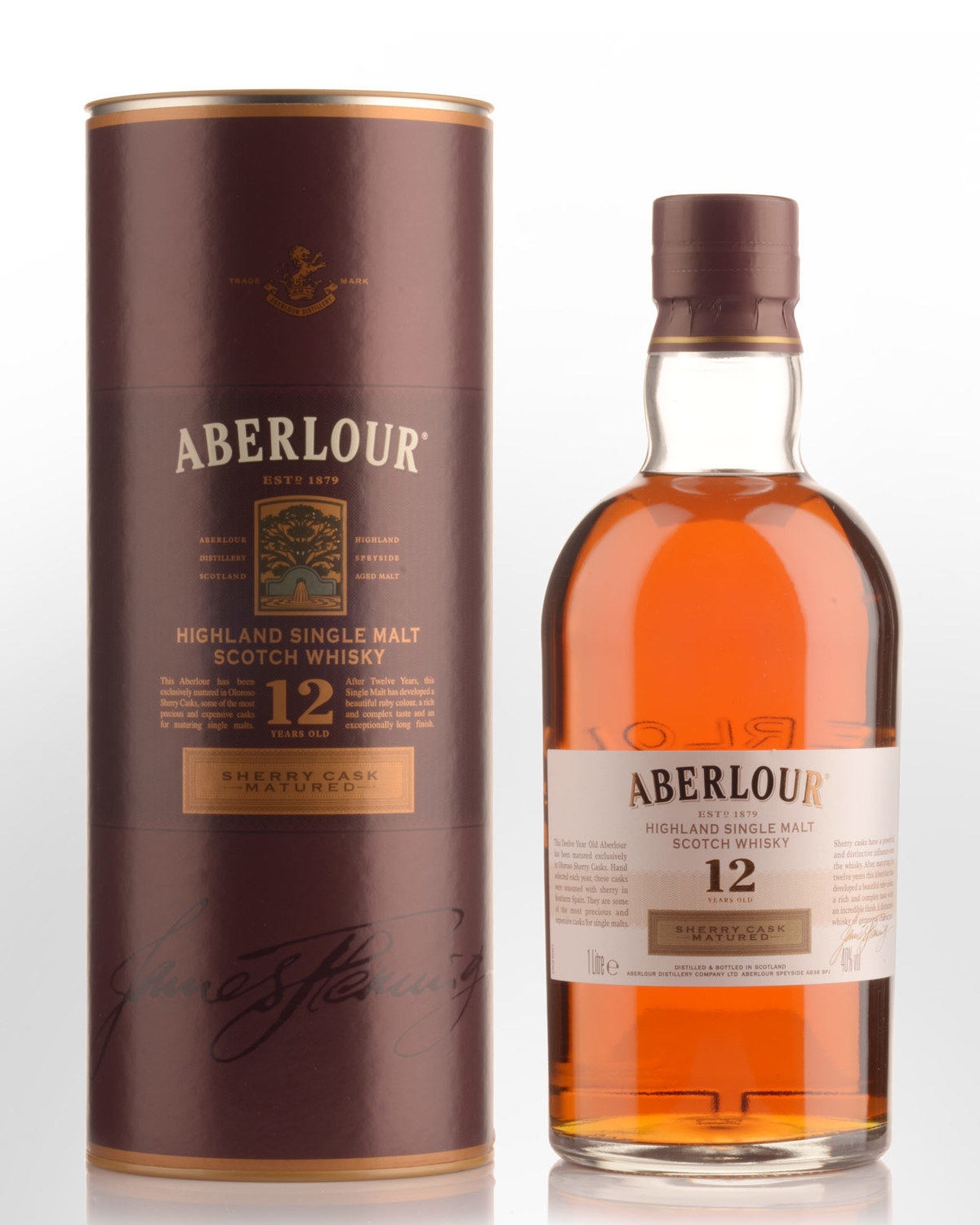 Aberlour Sherry Cask 12 Year Old Single Malt Scotch Whisky (1000ml ...