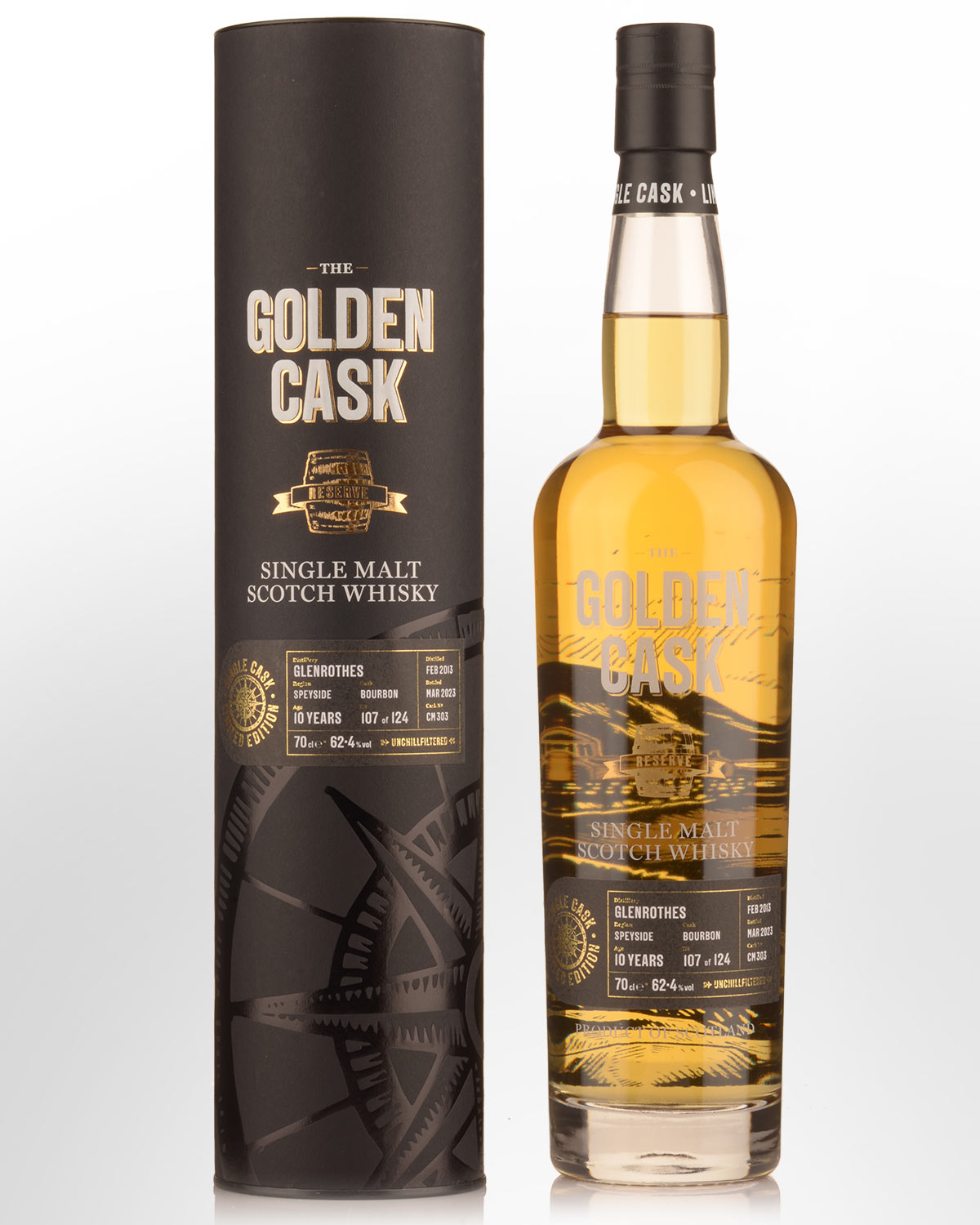 2013 House of MacDuff The Golden Cask Glenrothes 10 Year Old Cask Strength Single Malt Scotch Whisky (700ml)