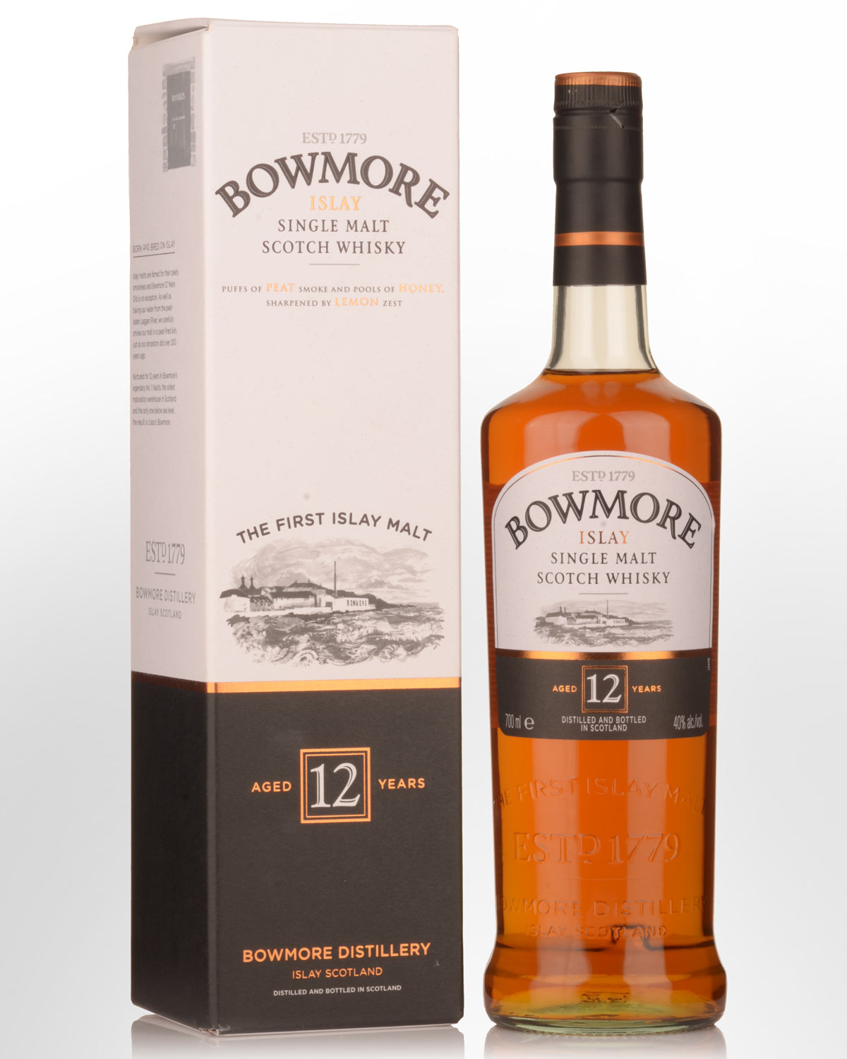 Bowmore 12 Year Old Single Malt Scotch Whisky (700ml) - Older Bottling