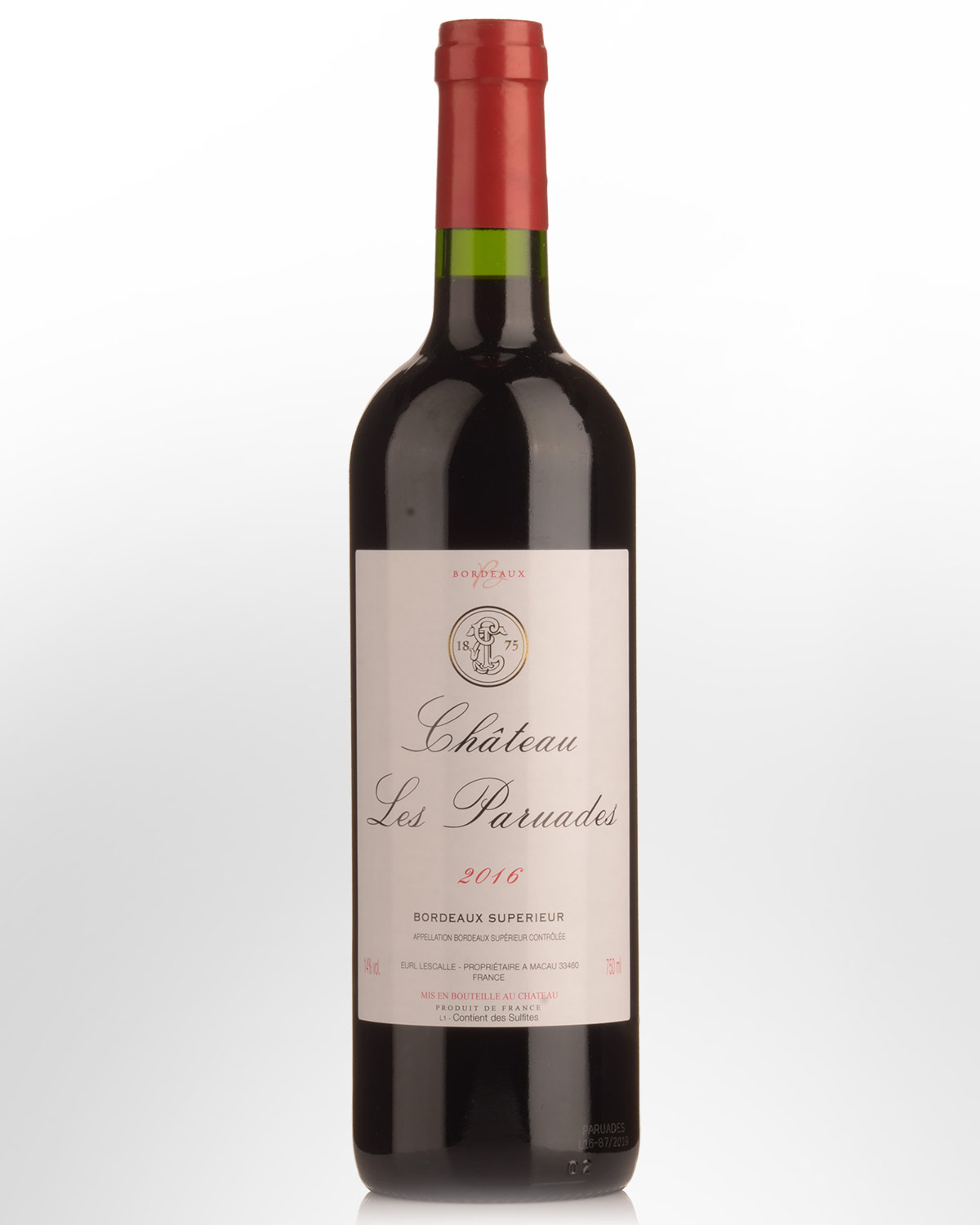 2016 Chateau Les Paruades Bordeaux Superieur