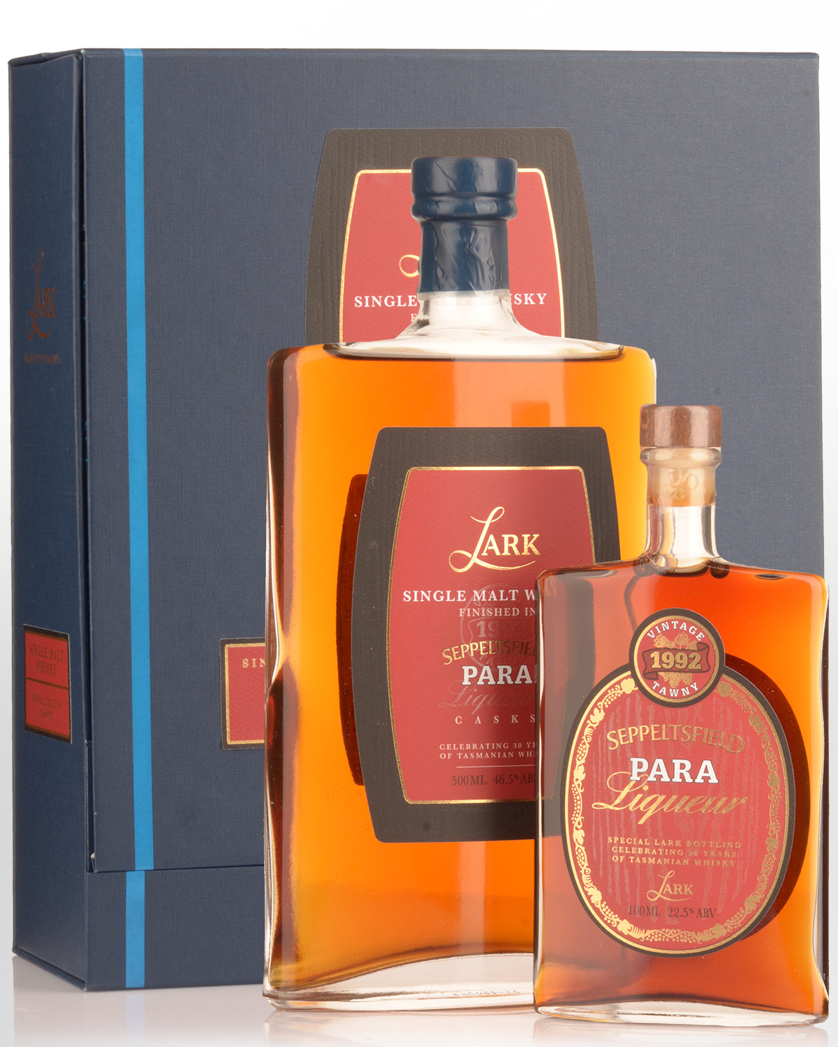 The Lark Distillery Para Cask Finish Single Malt Australian Whisky & 1992 Para Liqueur (500ml + 100ml)