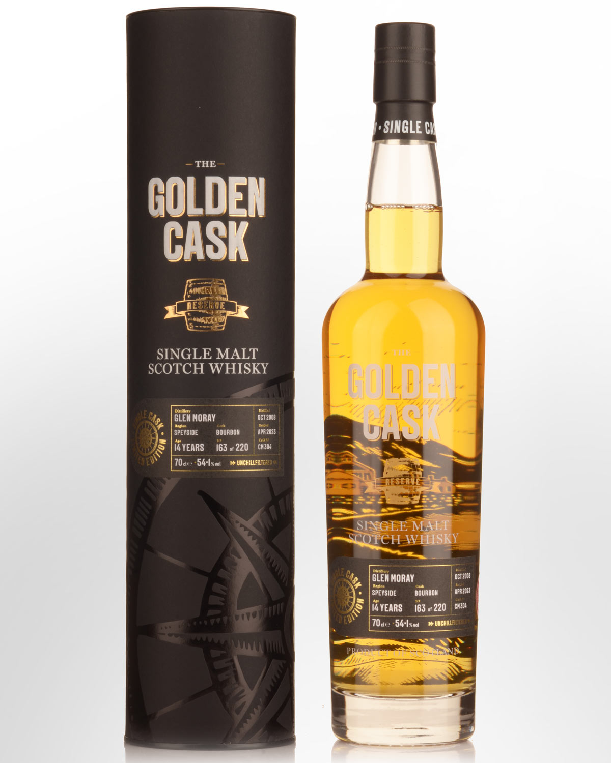 2008 House of MacDuff The Golden Cask Glen Moray 14 Year Old Cask Strength Single Malt Scotch Whisky (700ml)