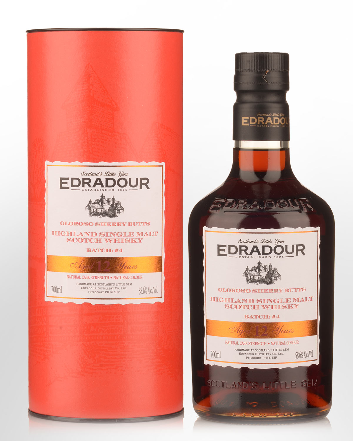 2012 Edradour Oloroso Cask Batch #4 12 Year Old Cask Strength Single Malt Scotch Whisky (700ml)