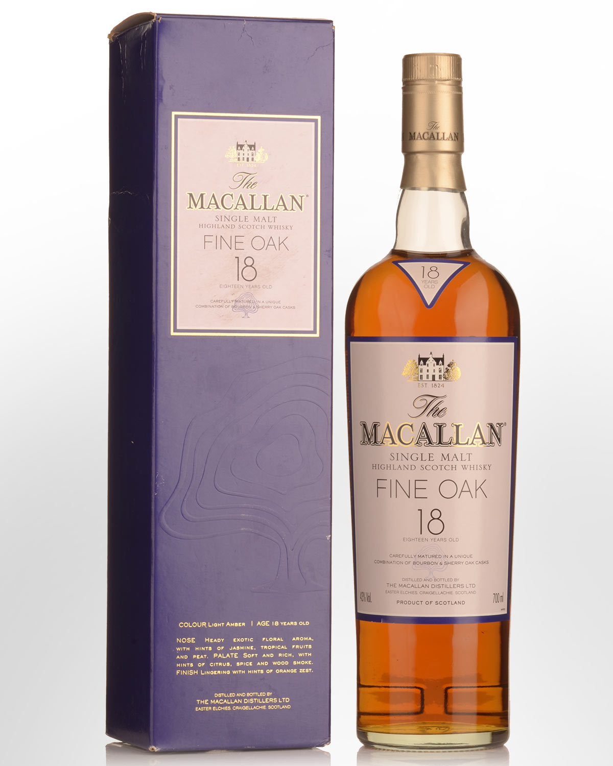 The Macallan Fine Oak 18 Year Old Single Malt Scotch Whisky (700ml) - 2005 Release