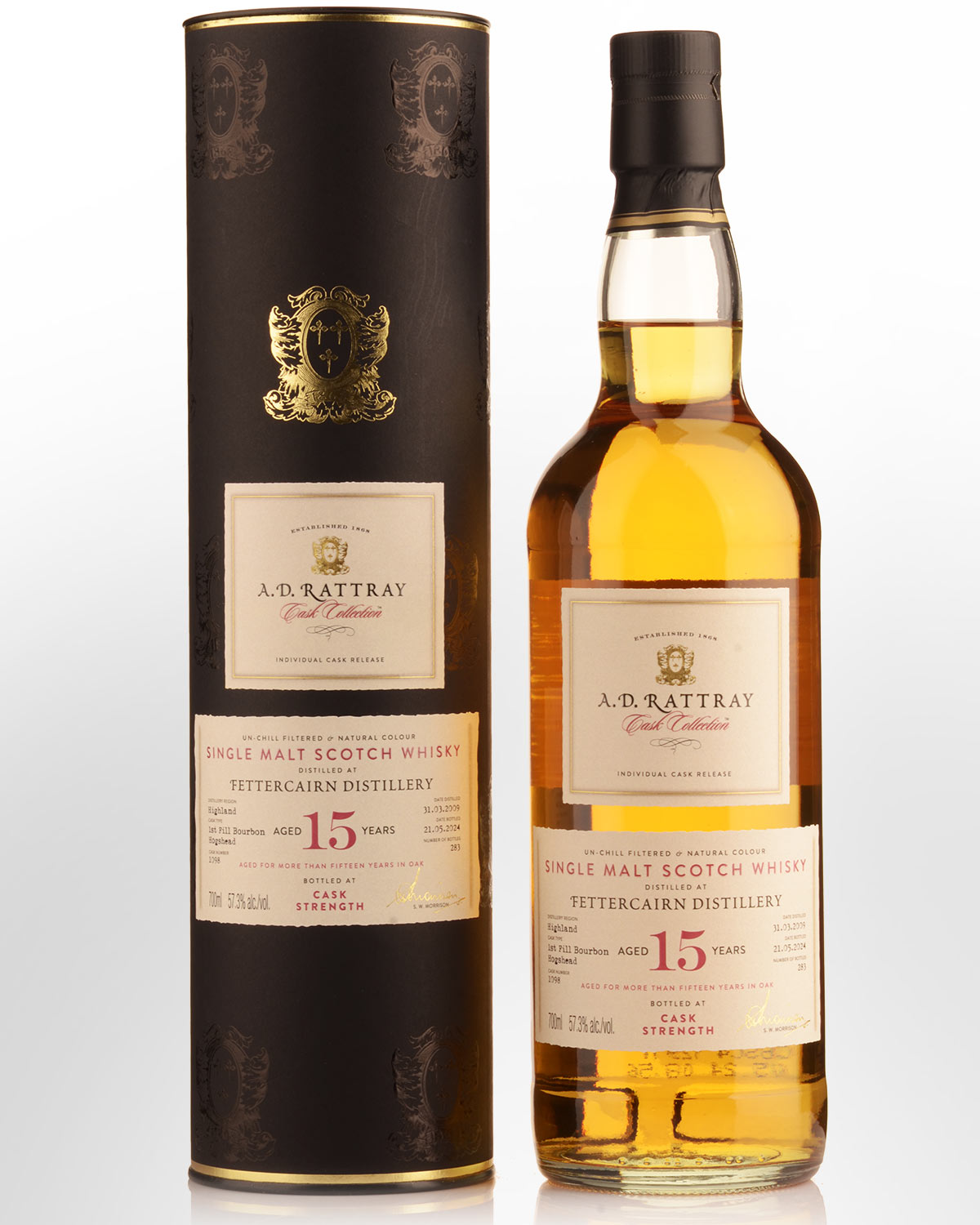 2009 A.D. Rattray Cask Collection Fettercairn 15 Year Old Cask Strength Single Malt Scotch Whisky (700ml)