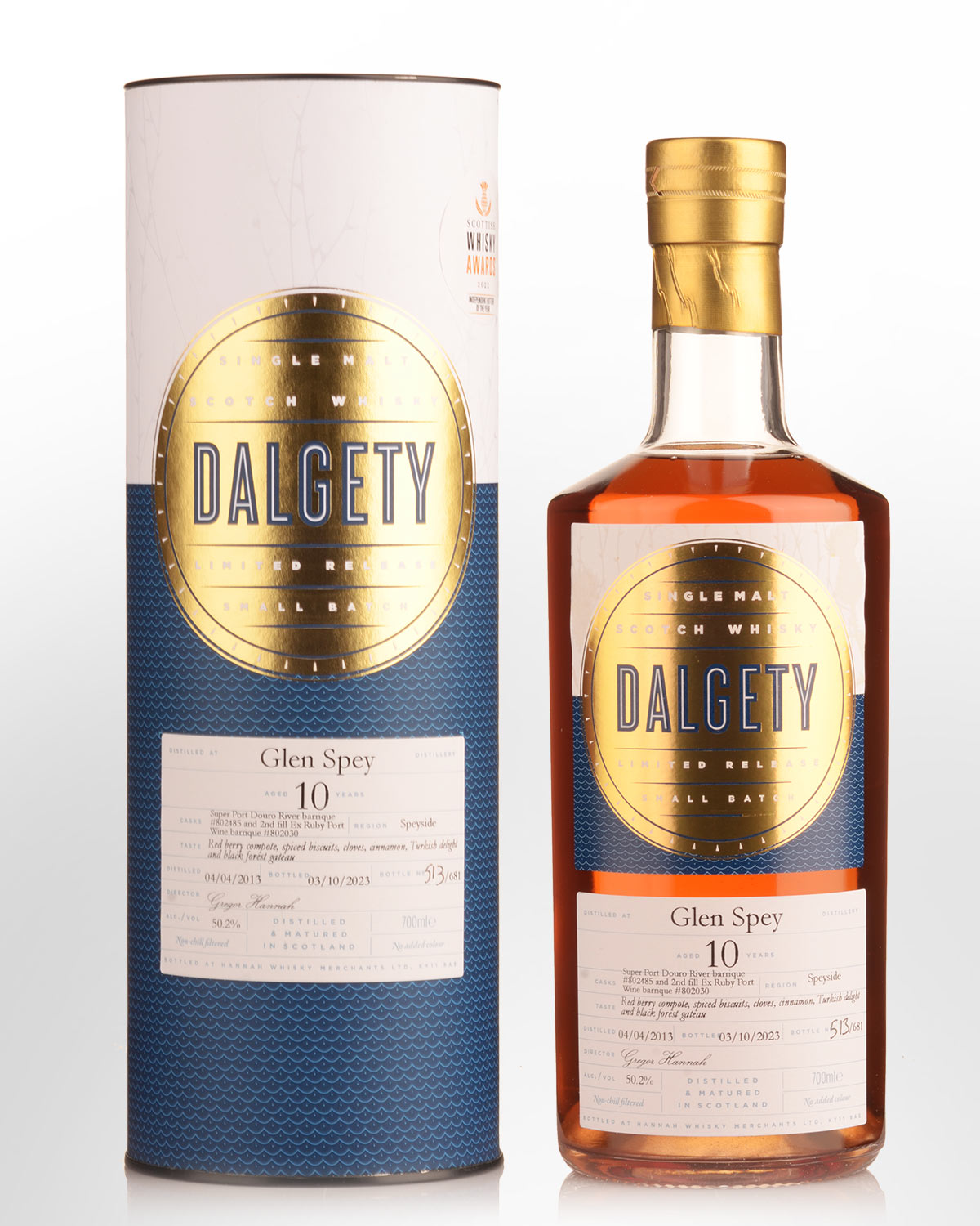 2013 Dalgety Glen Spey Small Batch 10 Year Old Single Malt Scotch Whisky (700ml)