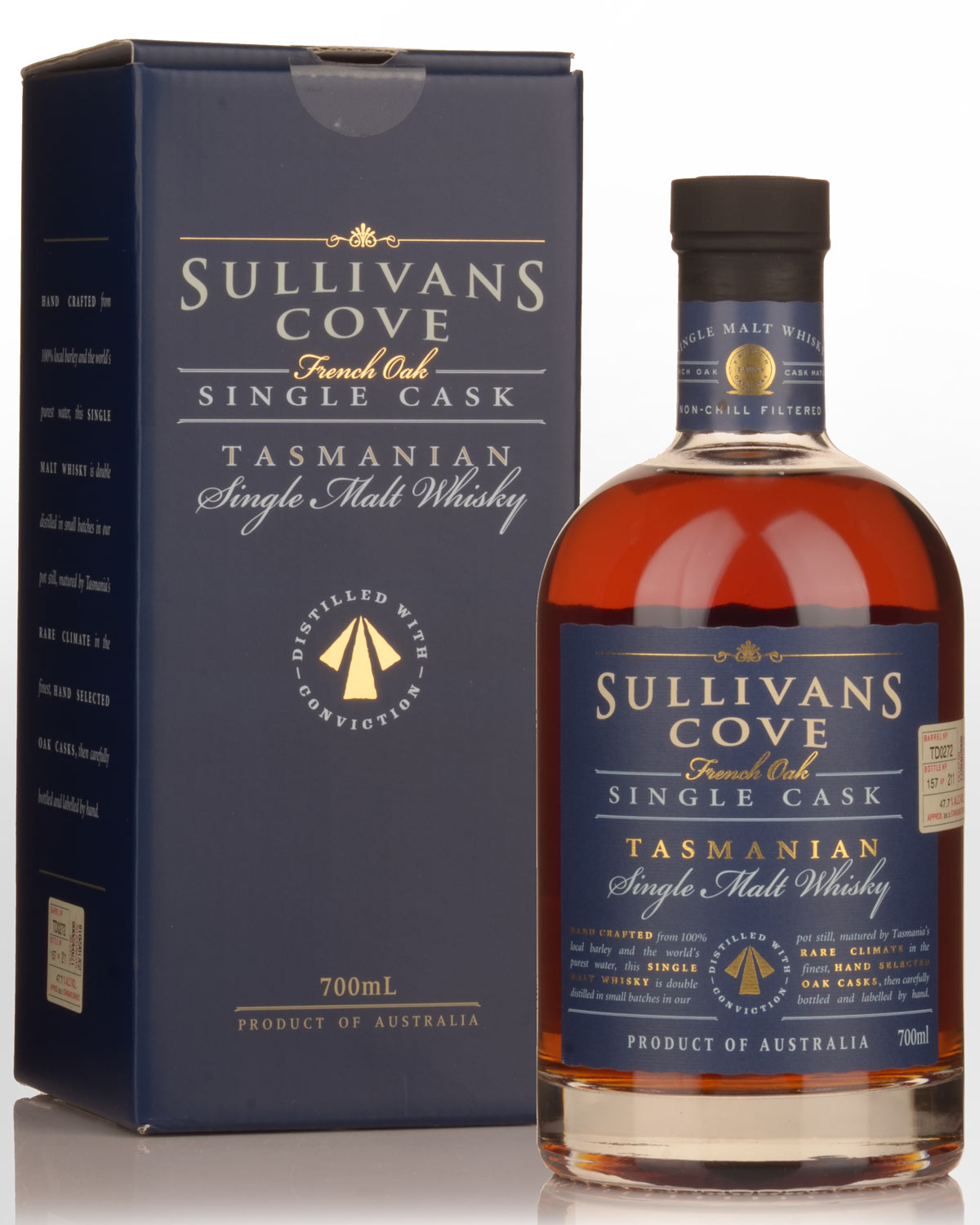 Sullivans Cove Single Cask French Oak Barrel TD0272 Single Malt Australian Whisky (700ml)