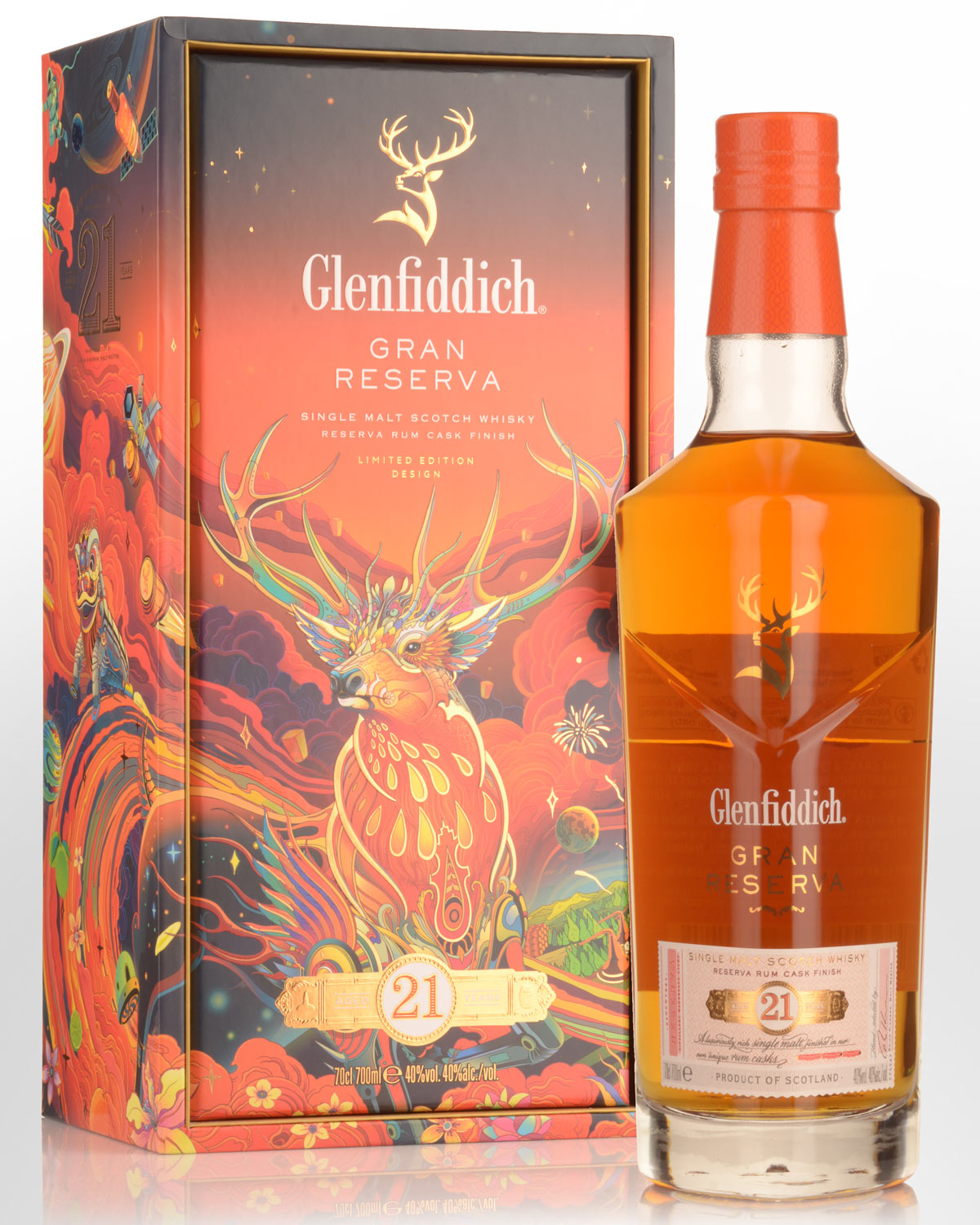 Glenfiddich Reserva Rum Cask Finish 21 Year Old Lunar New Year Edition Single Malt Scotch Whisky (700ml)