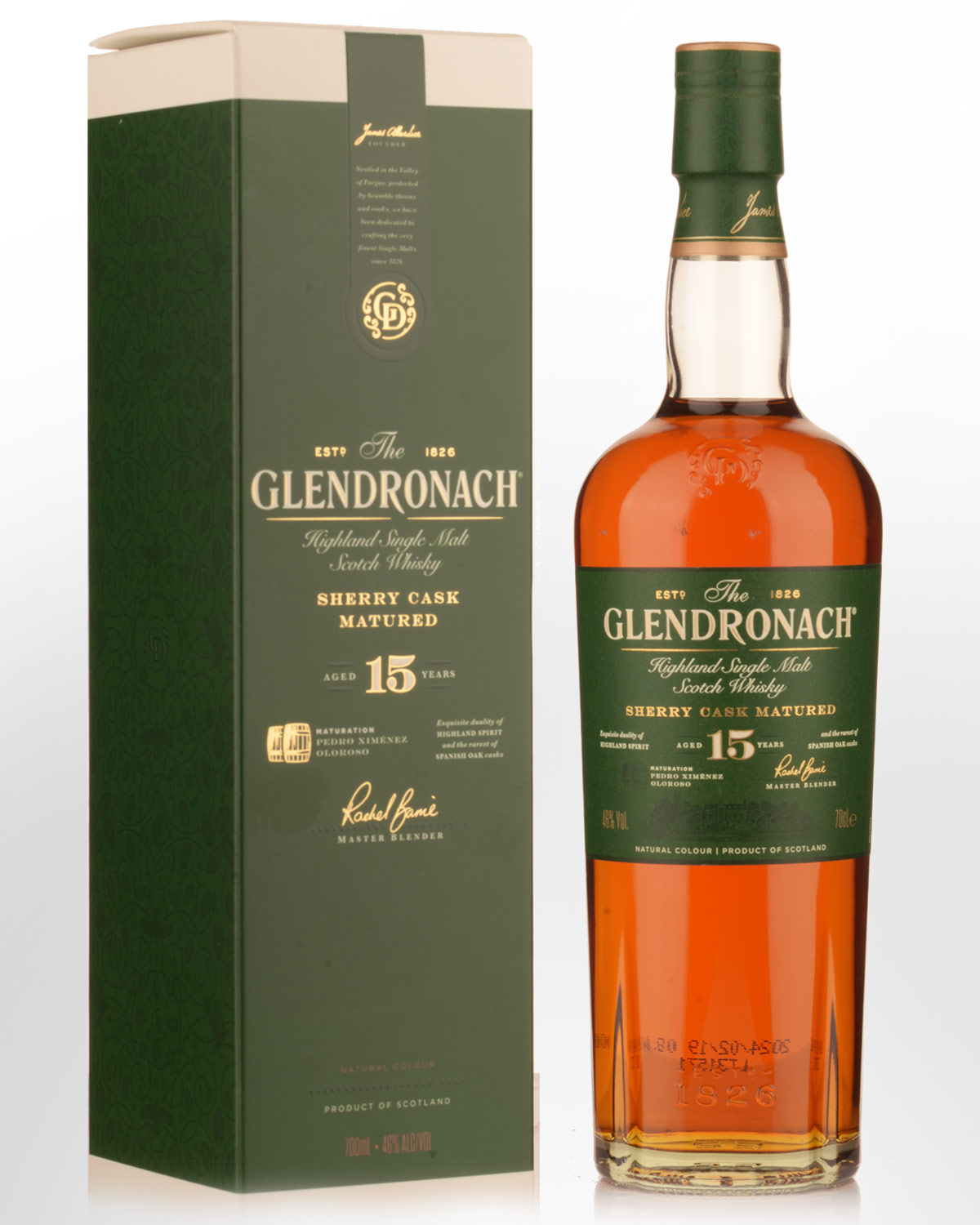 Glendronach 15 Year Old 100% Sherry Matured Single Malt Scotch Whisky (700ml) - New Packaging
