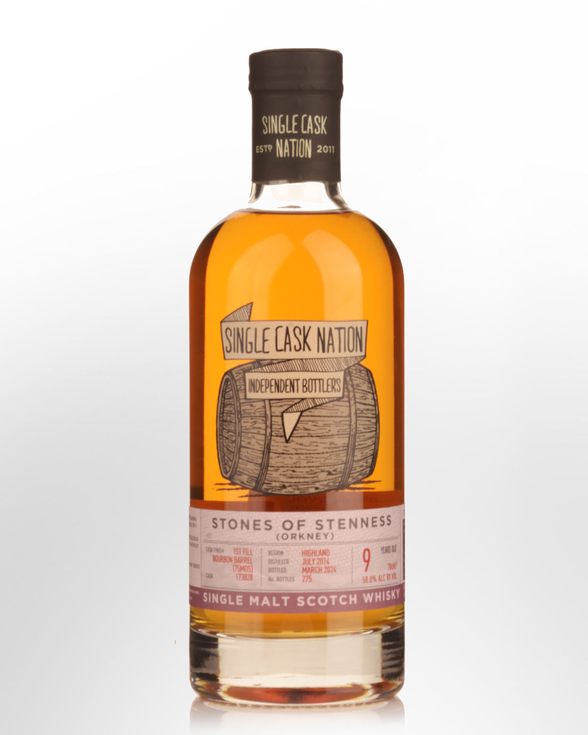 2014 Single Cask Nation Stones of Stenness (Orkney) 9 Year Old Cask Strength Single Malt Scotch Whisky (700ml)
