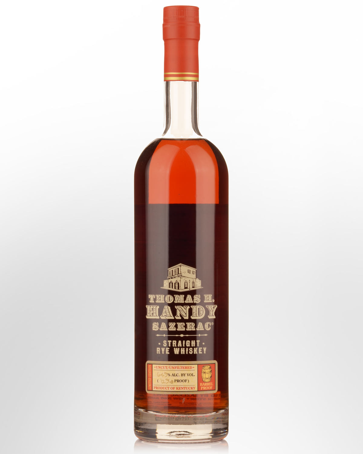 Thomas H. Handy Sazerac Barrel Proof 2025 Release 129.8 Proof (64.9%) Straight Rye Whiskey (750ml)