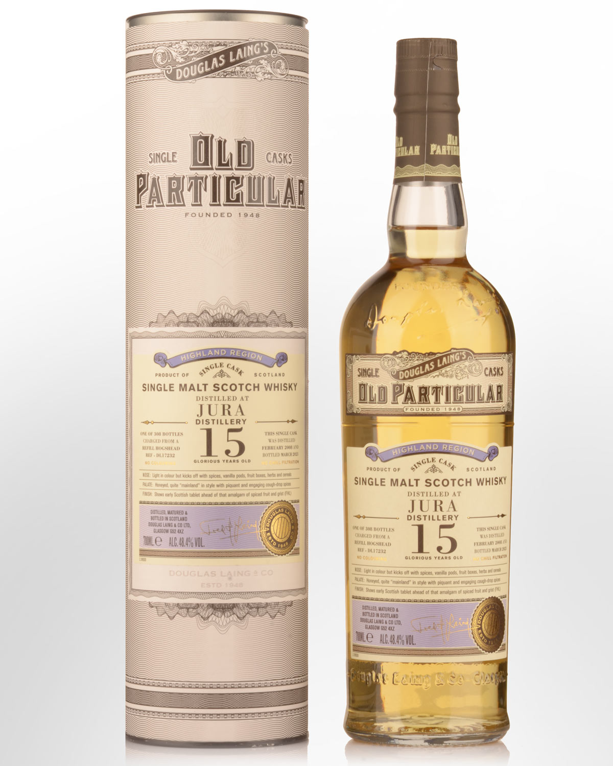2008 Douglas Laing & Co. Old Particular Single Cask Jura 15 Year Old Single Malt Scotch Whisky (700ml)