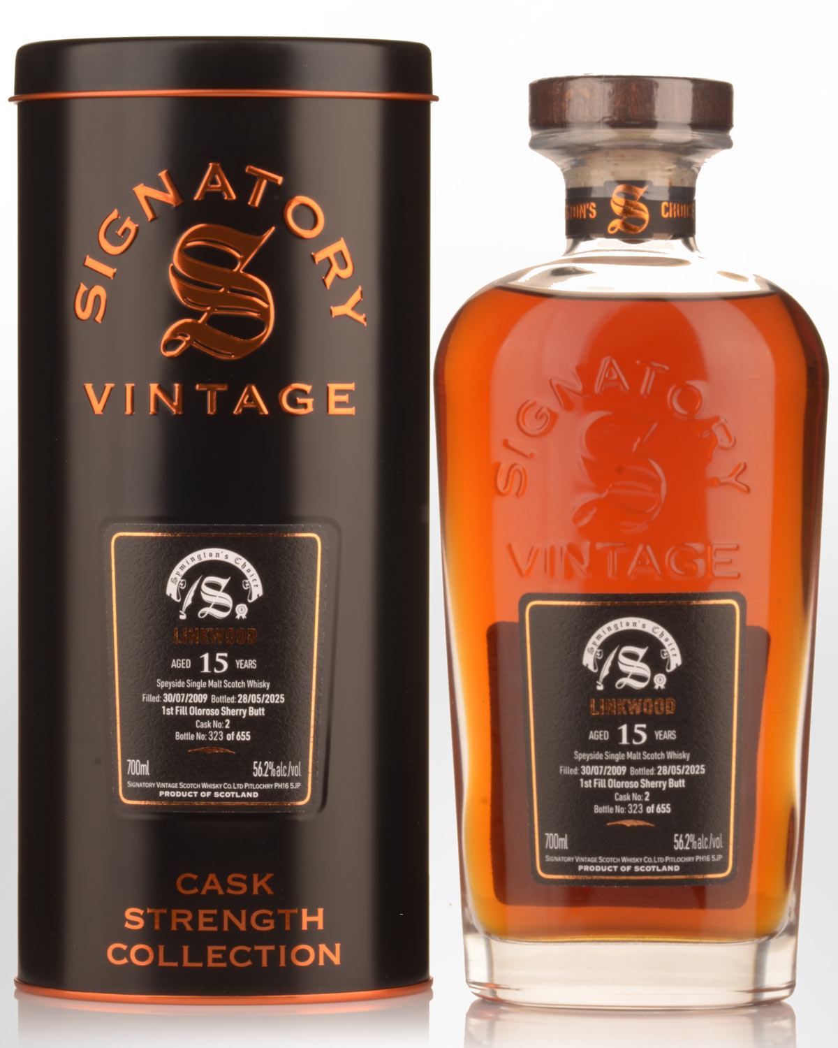 2009 Signatory Vintage Linkwood 15 Year Old Symington's Choice Cask Strength Single Malt Scotch Whisky (700ml)