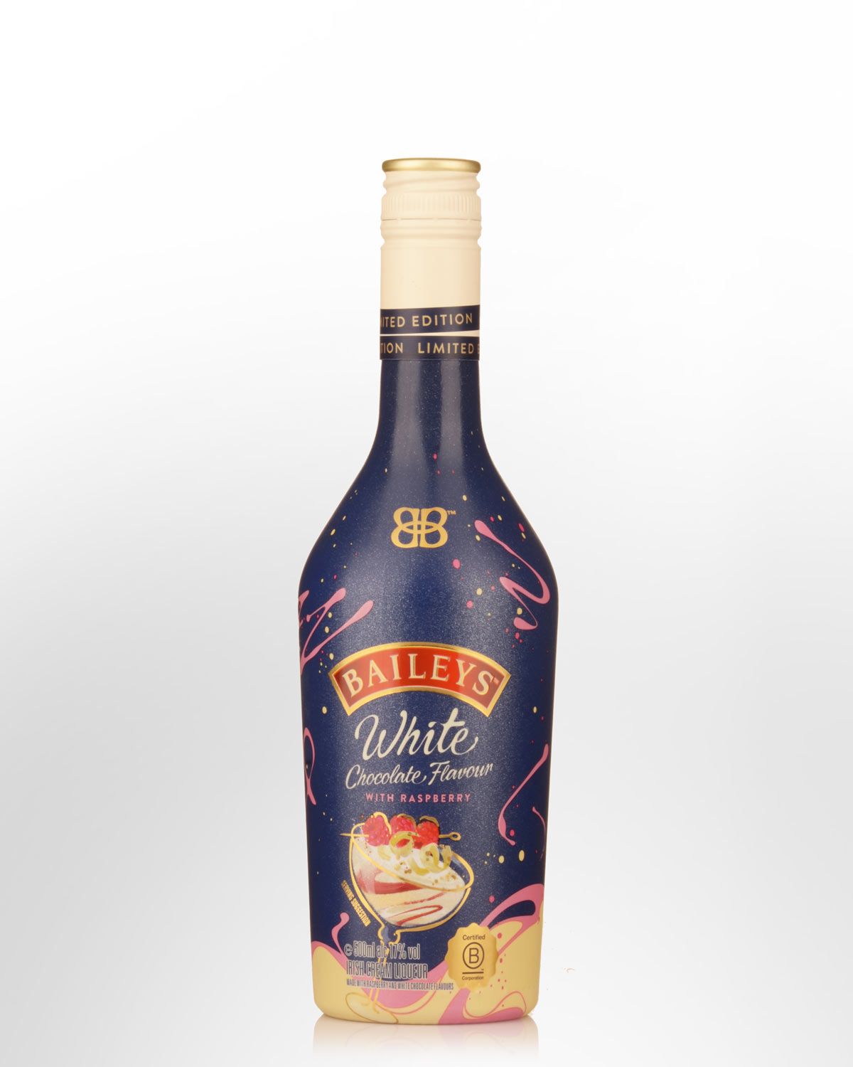 Baileys White Chocolate with Raspberry Irish Cream Liqueur (500ml)