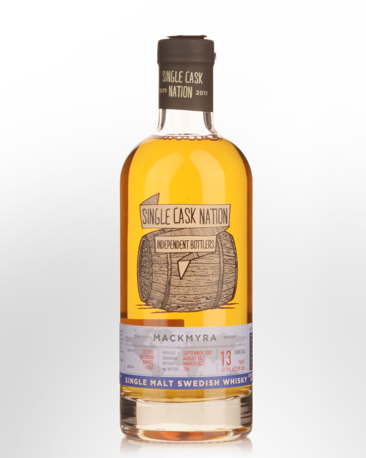 2007 Single Cask Nation Mackmyra 13 Year Old Cask Strength Single Malt Swedish Whisky (700ml)