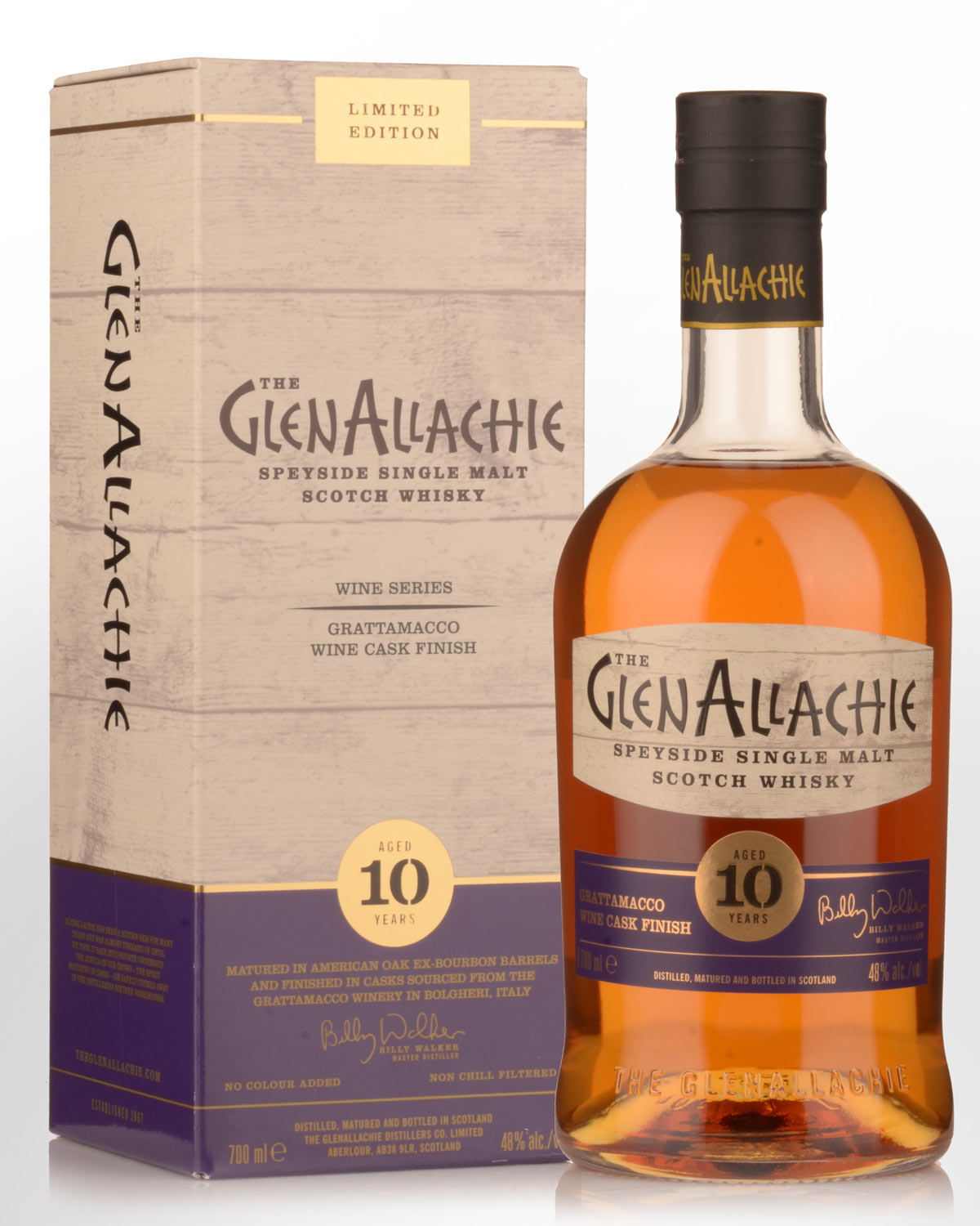 The GlenAllachie 10 Year Old Grattamacco Wine Cask Finish Single Malt Scotch Whisky (700ml)
