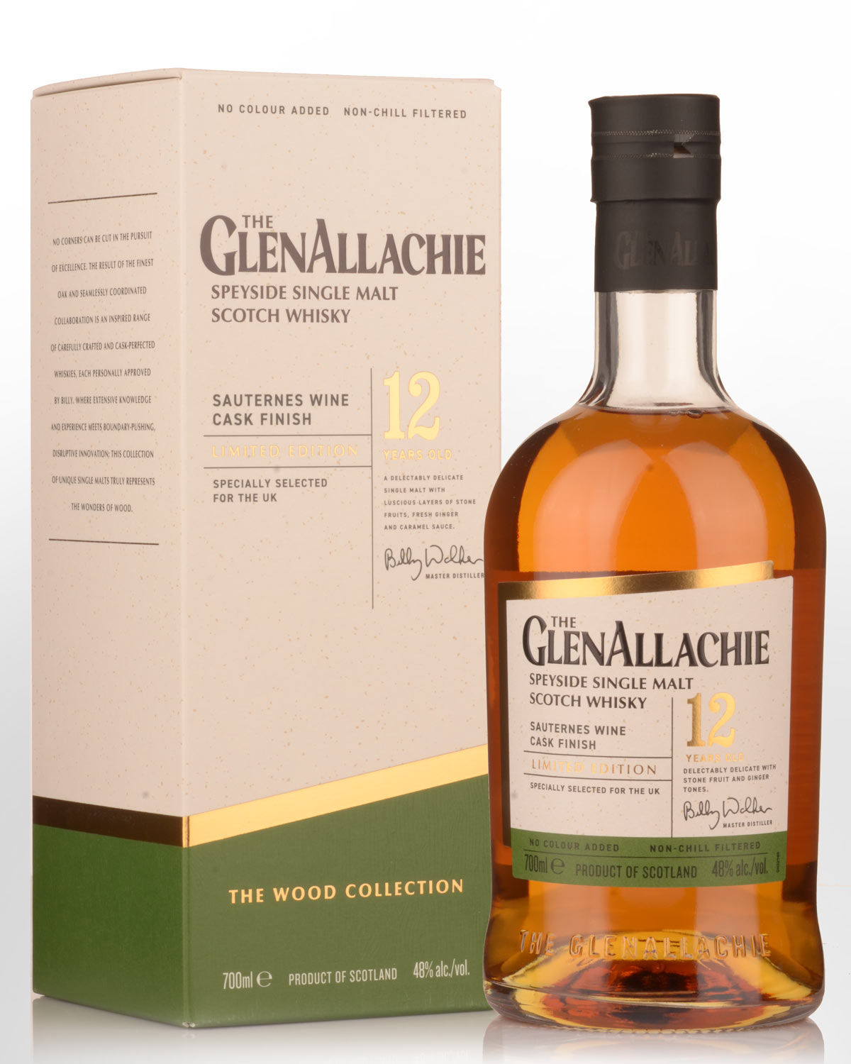 The GlenAllachie 12 Year Old Sauternes Wine Cask Finish Single Malt Scotch Whisky (700ml) - UK Exclusive