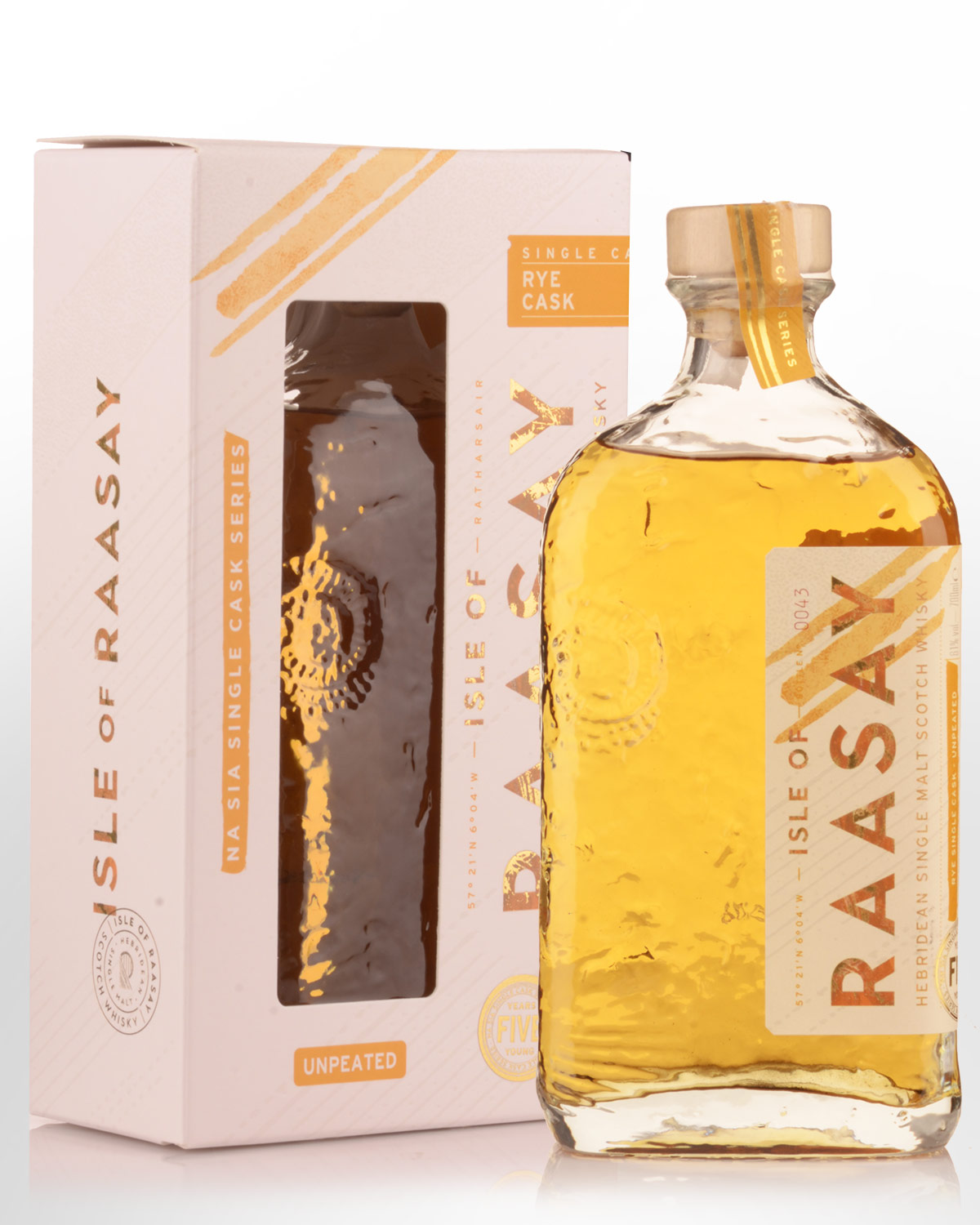 Isle of Raasay Na Sia Unpeated Rye Single Cask 5 Year Old Cask Strength Single Malt Scotch Whisky (700ml)