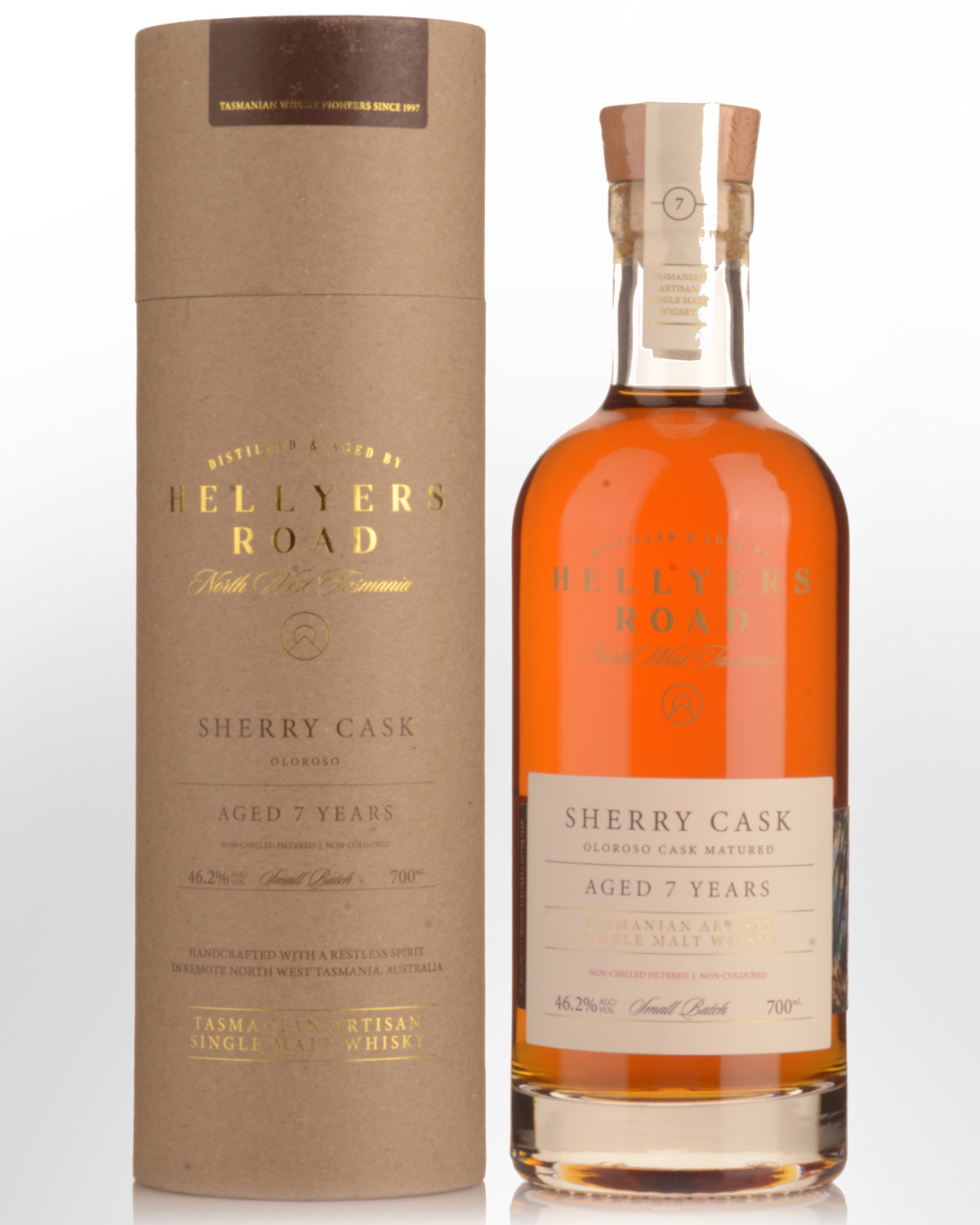 Hellyers Road Distillery 7 Year Old Sherry Cask Matured Single Malt Australian Whisky (700ml)