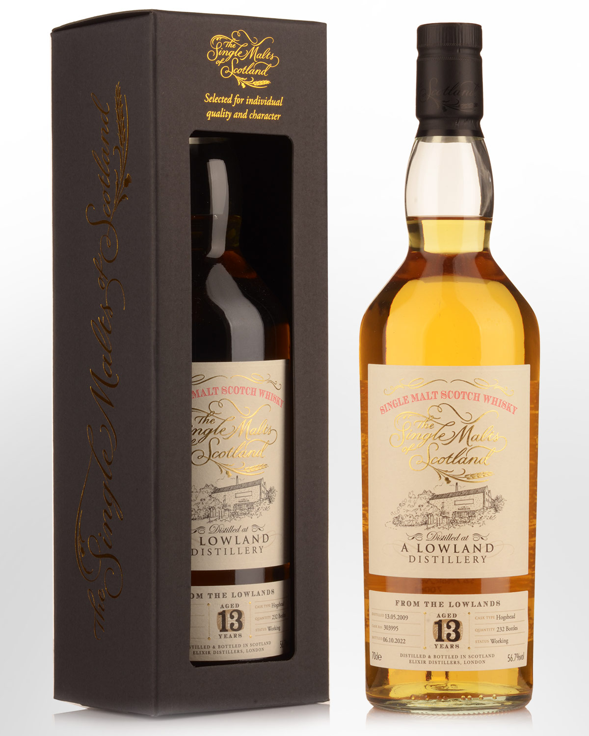 2009 Single Malts of Scotland Lowland 13 Year Old Cask Strength Single Malt Scotch Whisky (700ml)