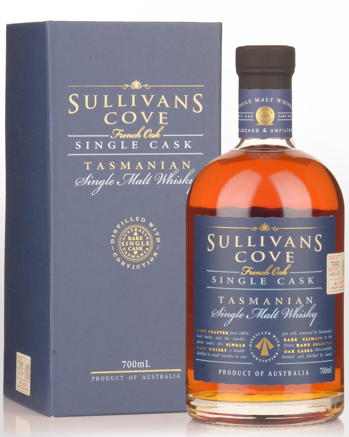 Sullivans Cove Single Cask French Oak Barrel TD0323 Single Malt Australian Whisky (700ml)