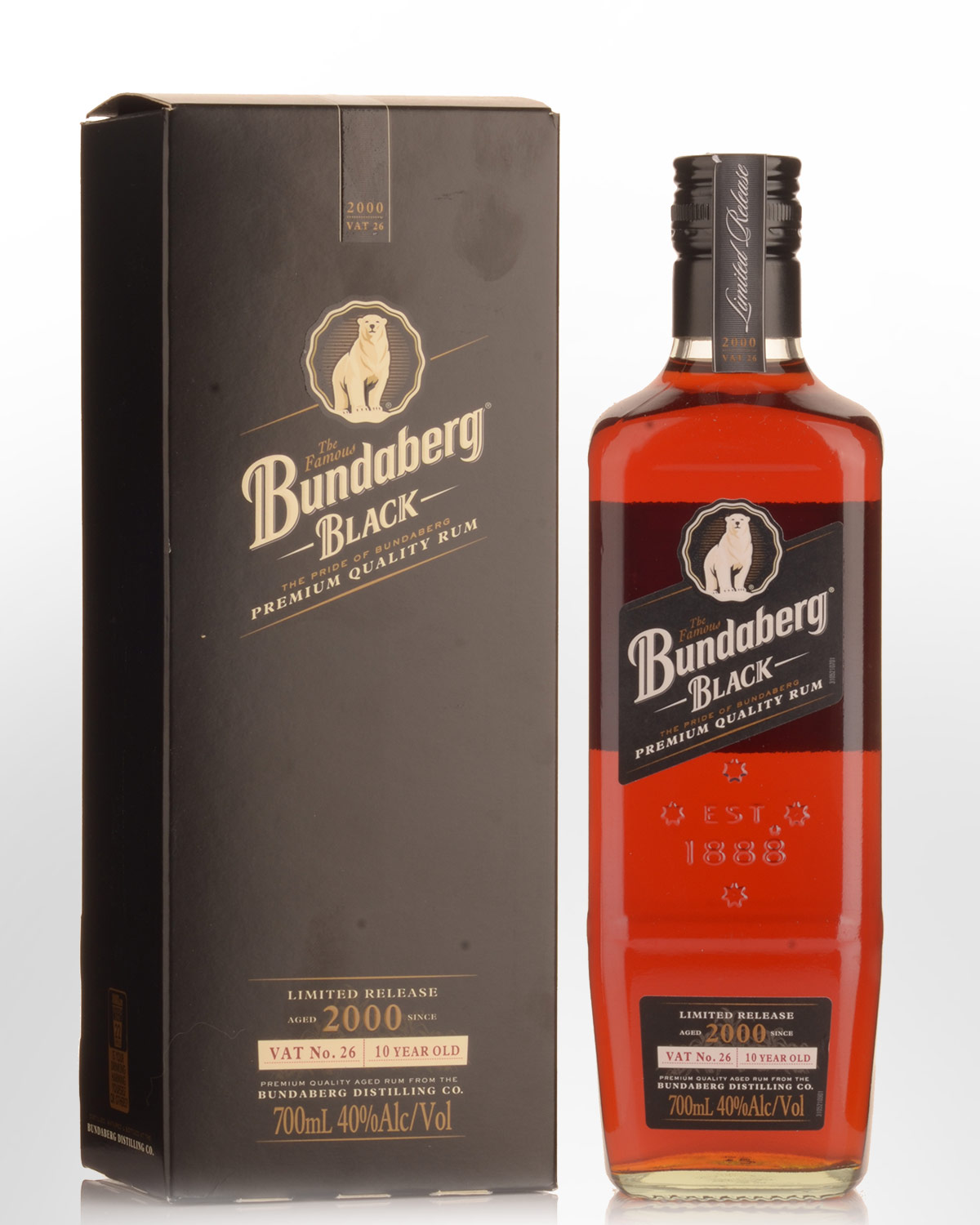 2000 Bundaberg Black 10 Year Old Vat 26 Limited Release Rum (700ml)
