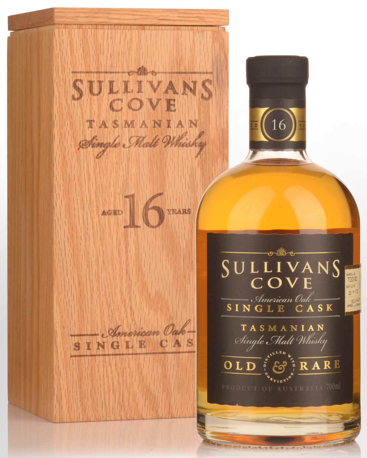Sullivans Cove Single Cask TD0192 American Oak 16 Year Old Single Malt Australian Whisky (700ml)