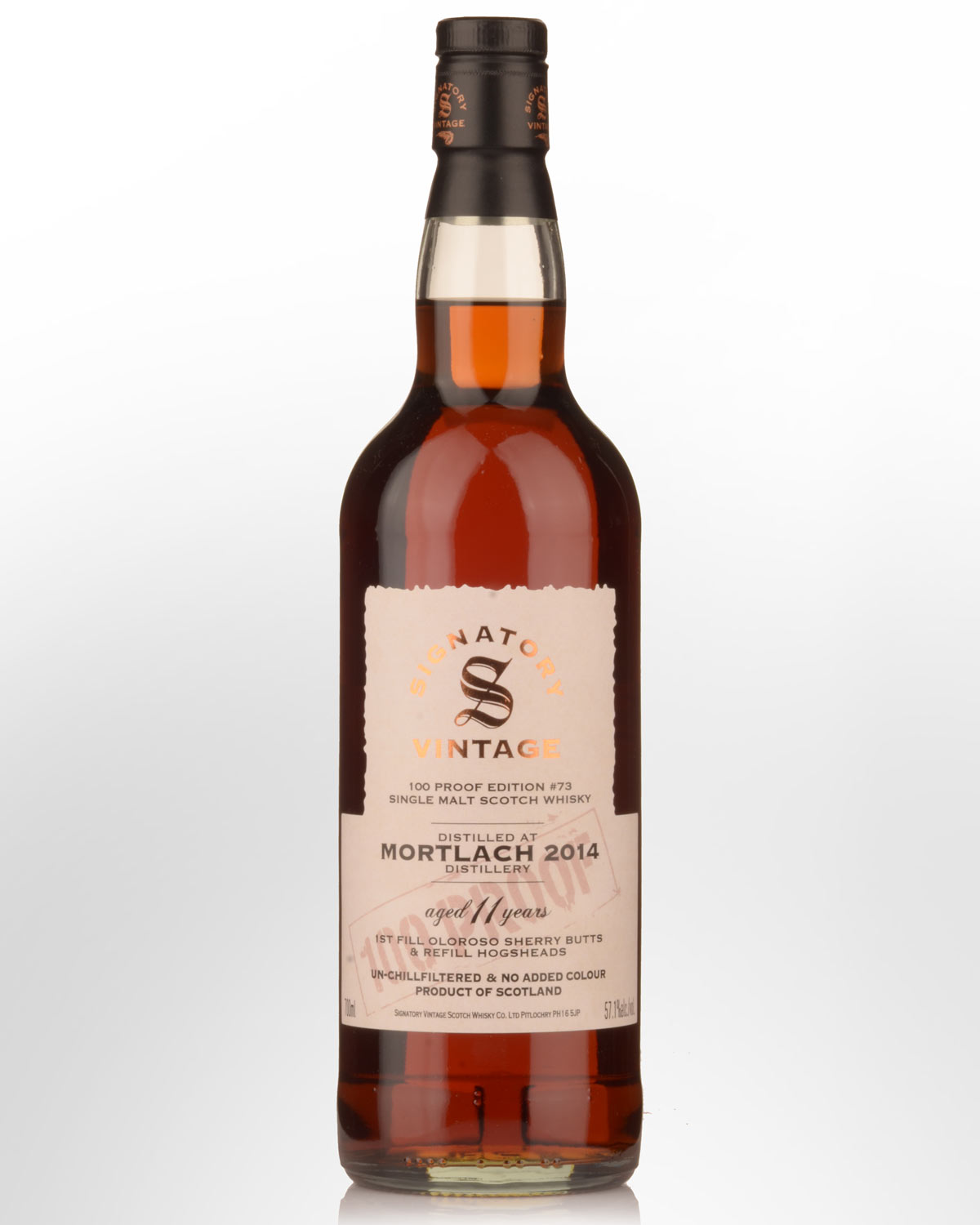 2014 Signatory Vintage Mortlach 11 Year Old 100 Proof Edition #73 Single Malt Scotch Whisky (700ml)