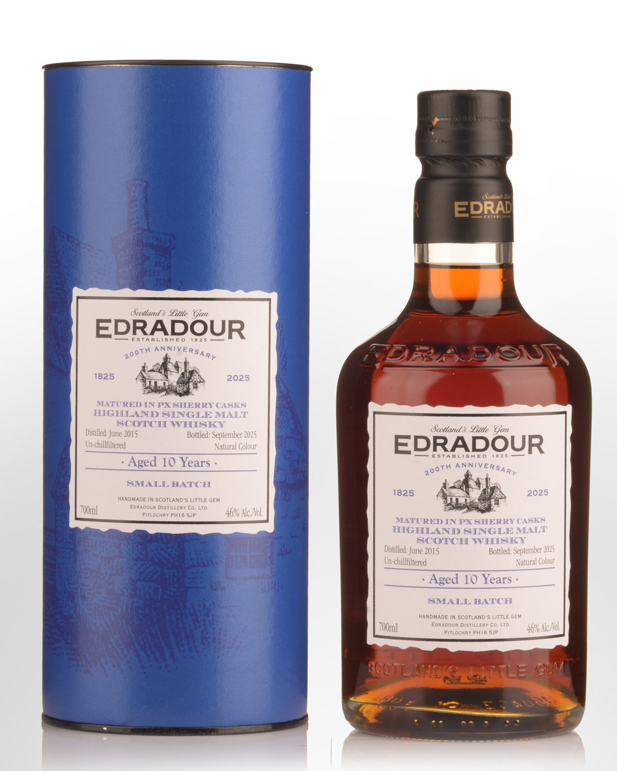 2015 Edradour 200th Anniversary 10 Year Old PX Sherry Cask Small Batch Single Malt Scotch Whisky (700ml)