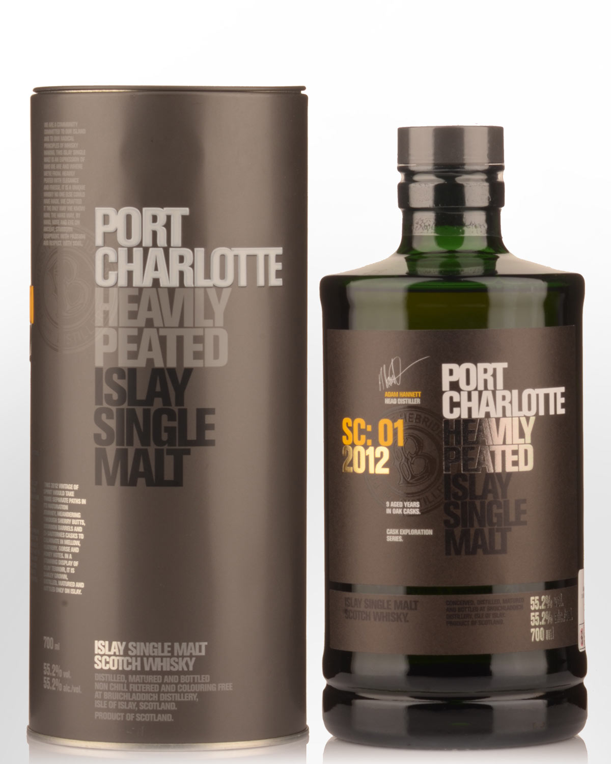2012 Bruichladdich SC:01 Port Charlotte Heavily Peated Cask Strength Single Malt Scotch Whisky (700ml)